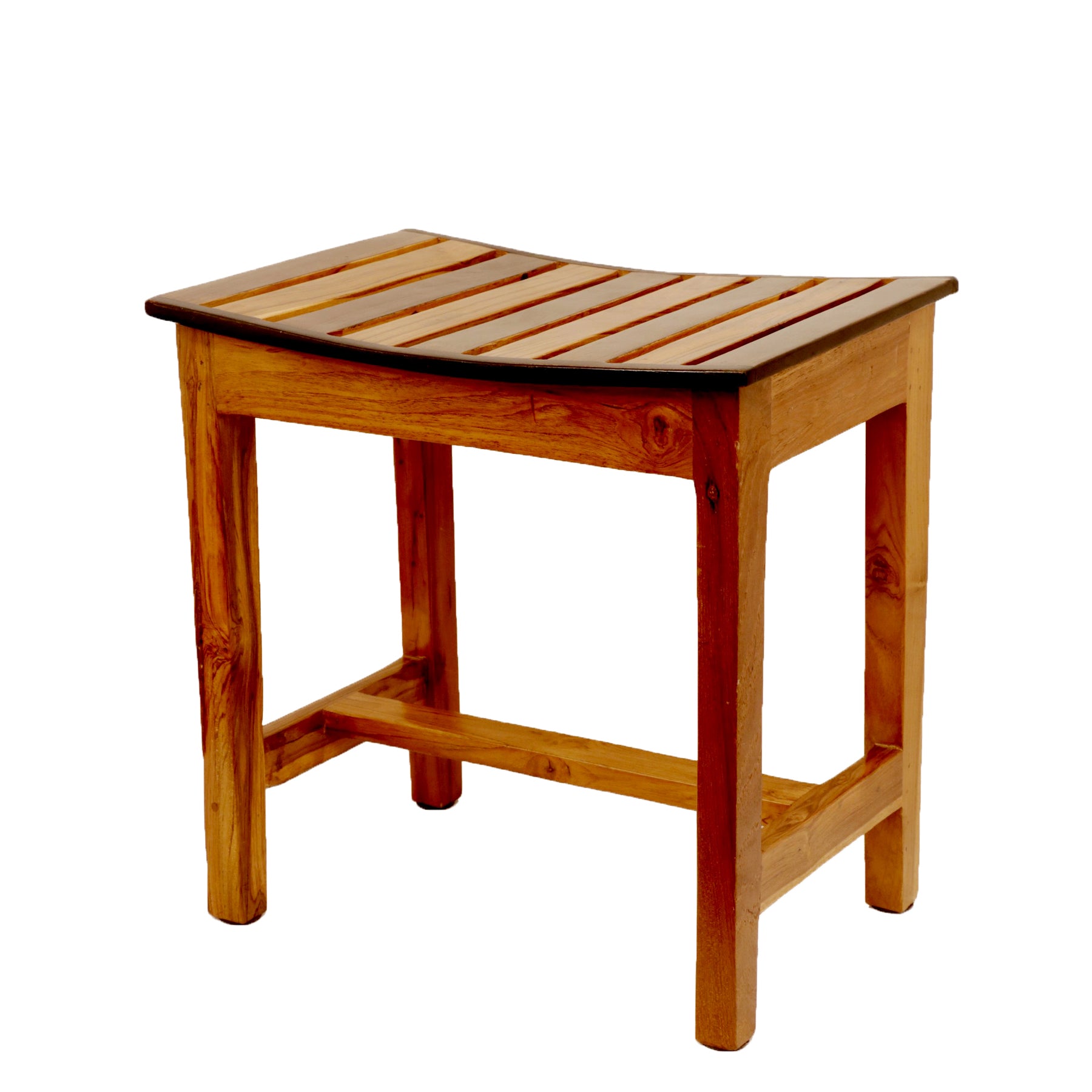 Curved Rectangle Solid Wood Stool Stool