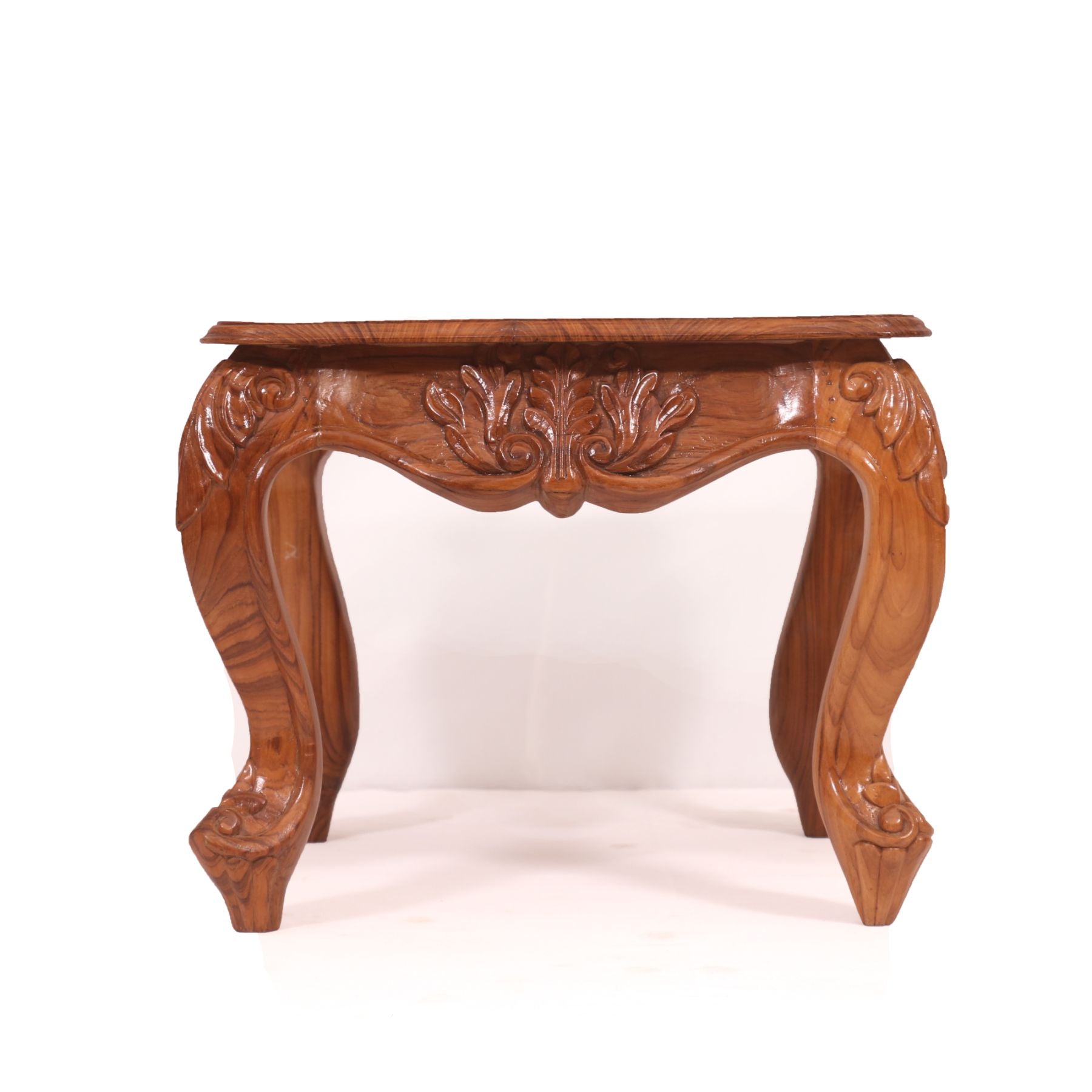 Compact Carving Teak Wood Coffee Table Small Coffee Table