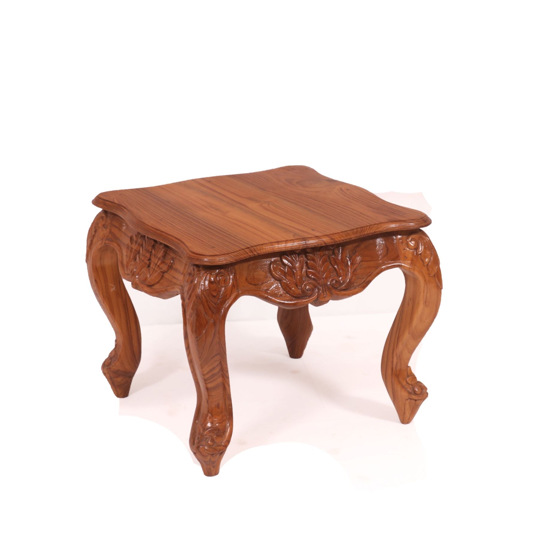 Compact Carving Teak Wood Coffee Table Small Coffee Table