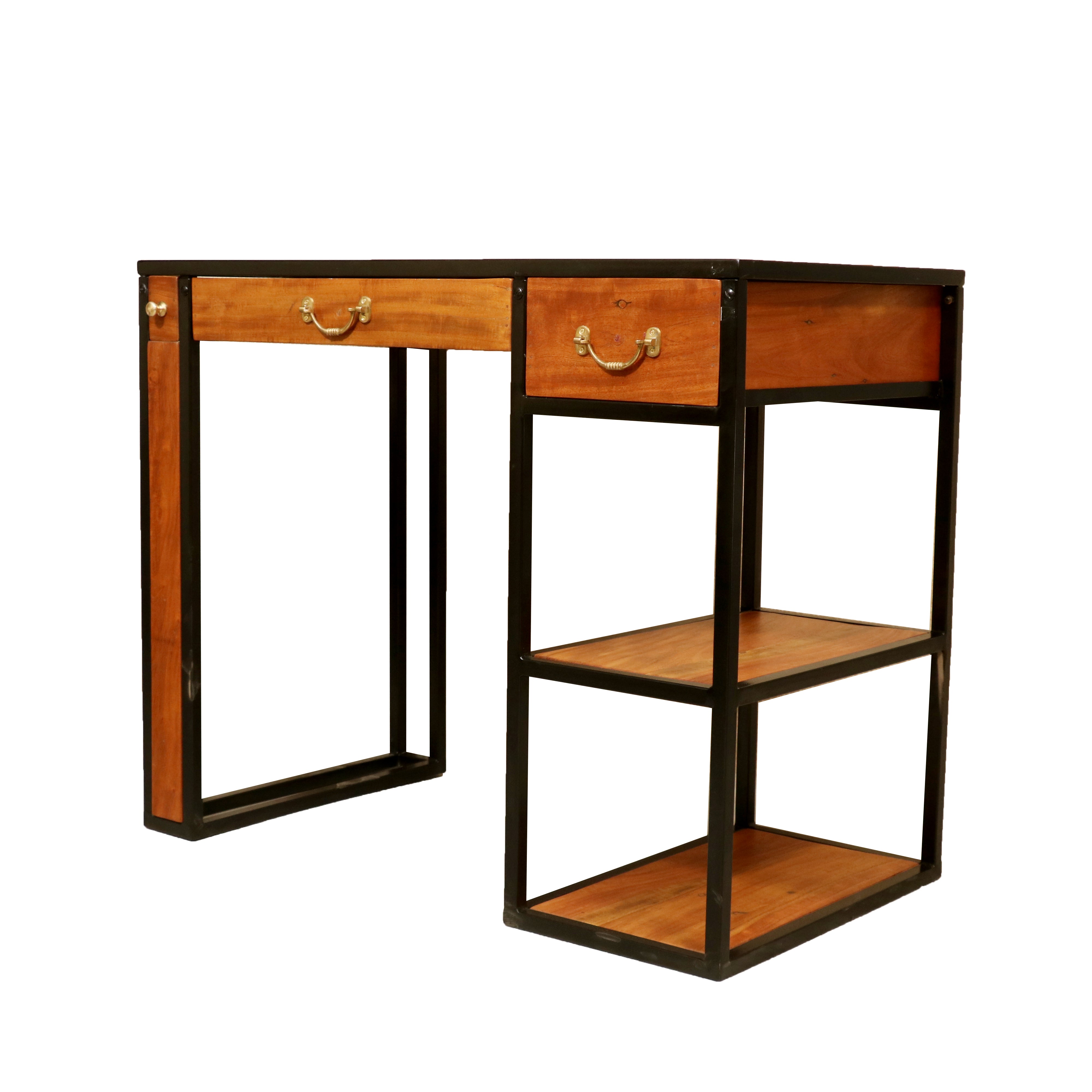 Study Table With 2 Drawer 2 Open Shelf Study Table