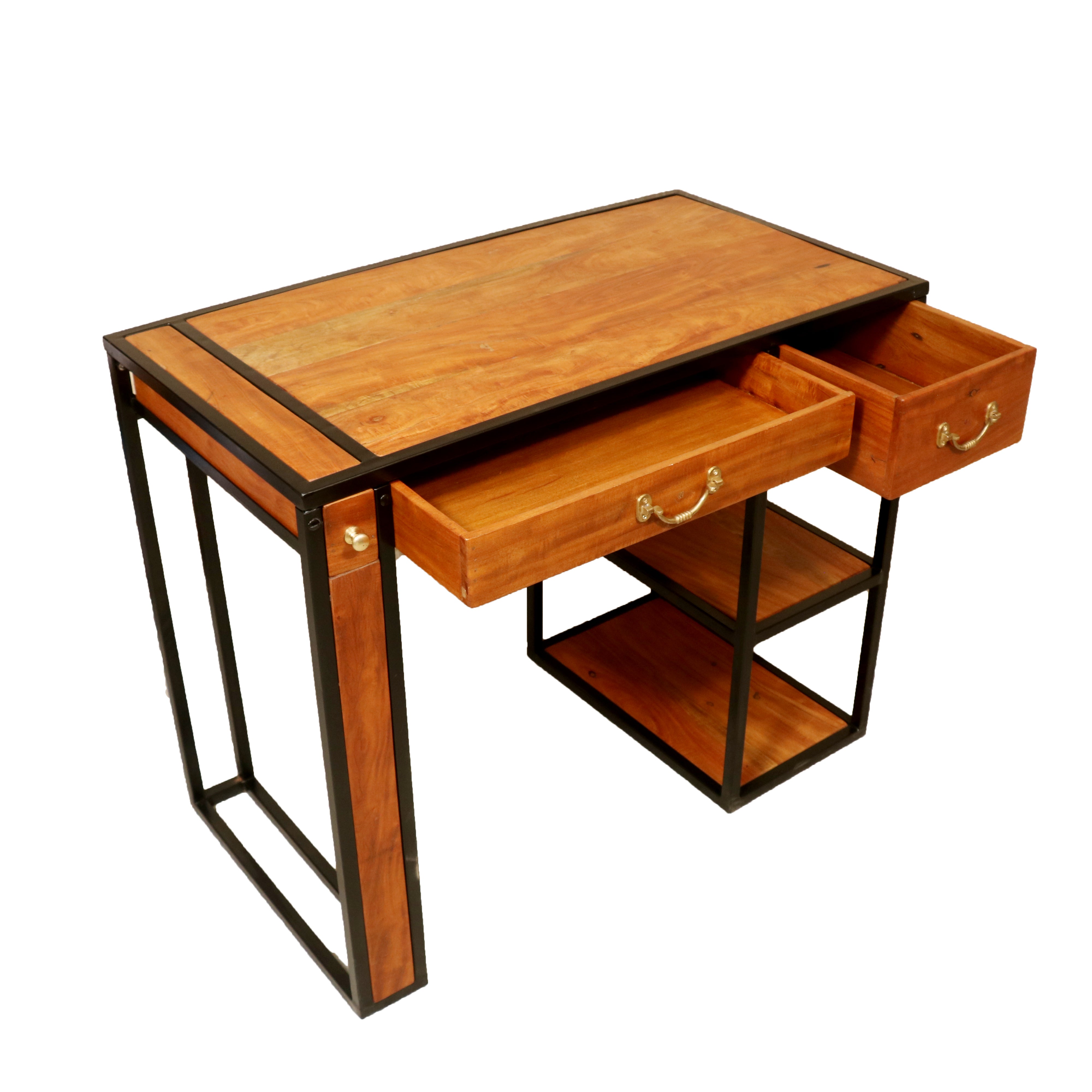 Study Table With 2 Drawer 2 Open Shelf Study Table