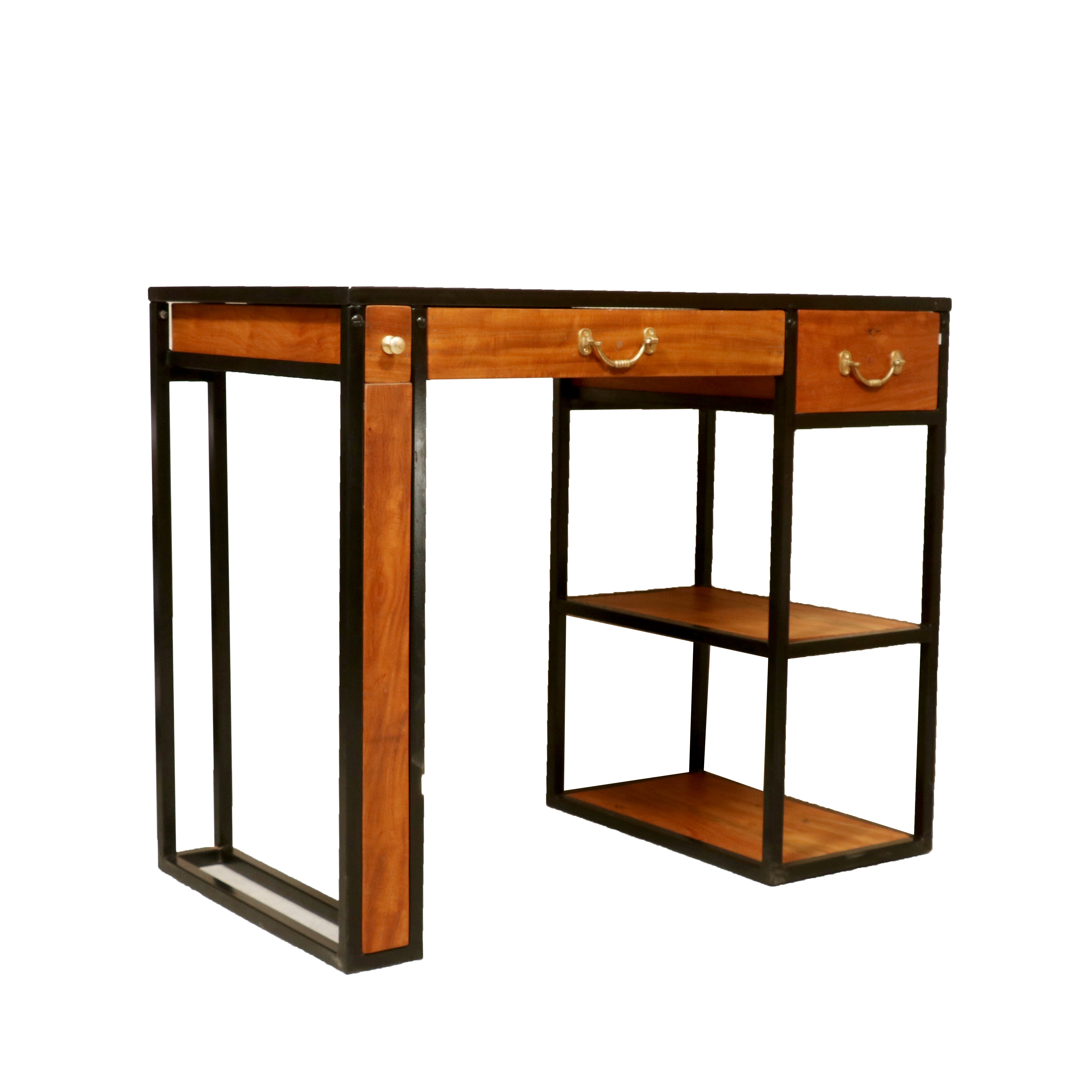 Study Table With 2 Drawer 2 Open Shelf Study Table
