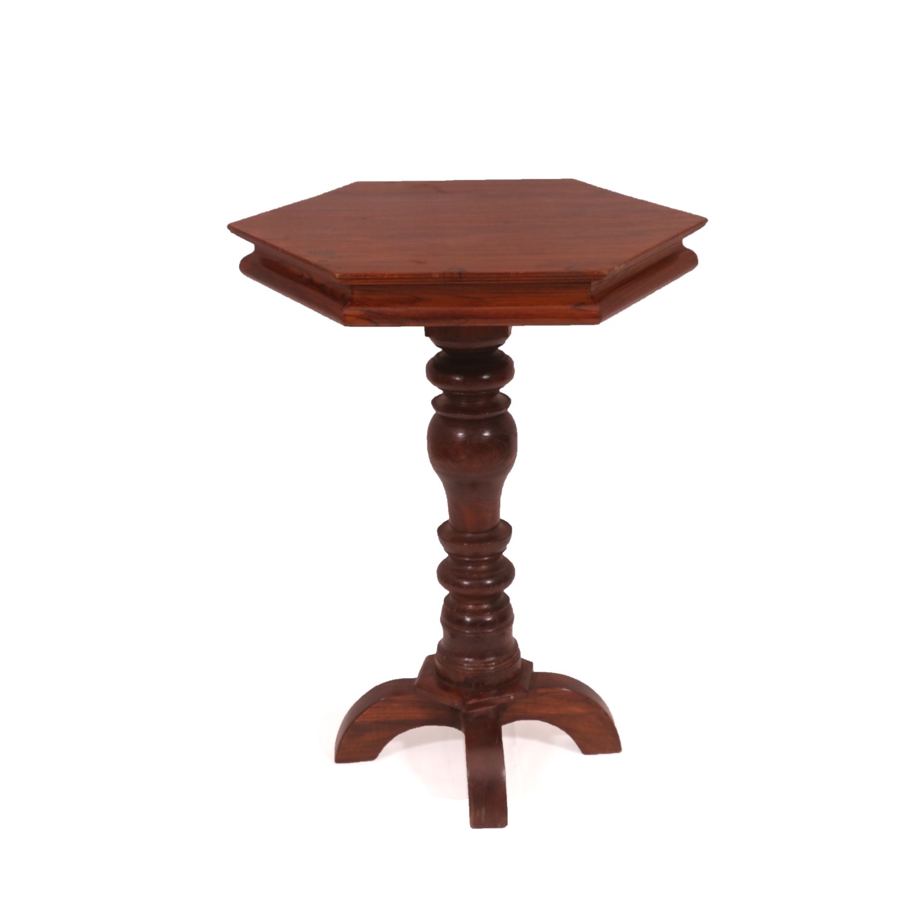 Hexagonal Teak Wood Kitchen or corner Table Dining Table