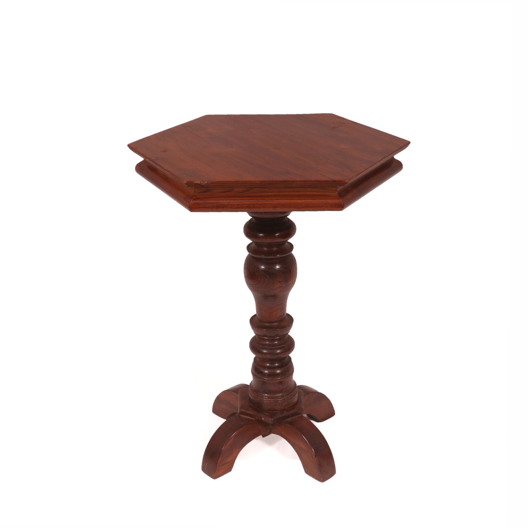 Hexagonal Teak Wood Kitchen or corner Table Dining Table