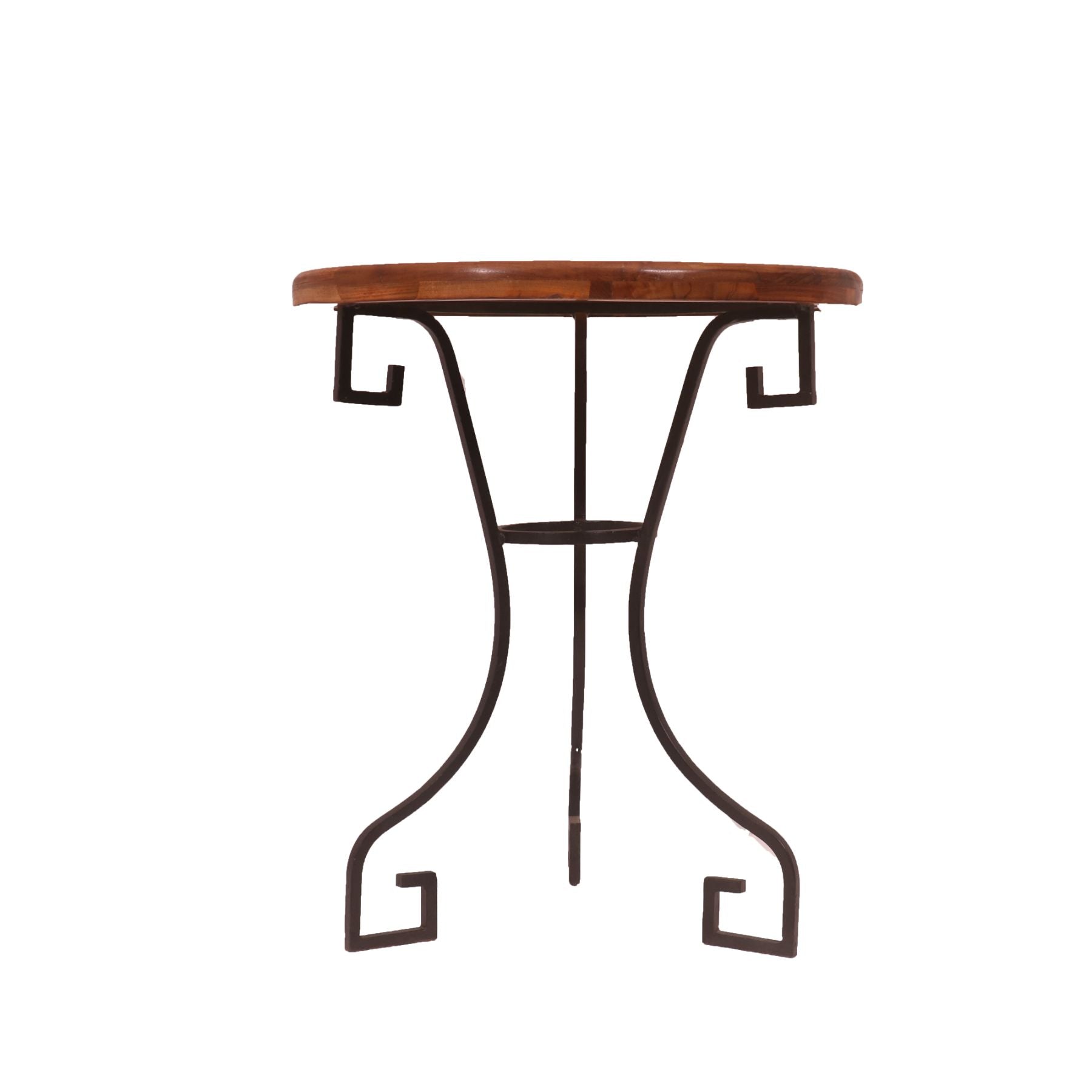 Round Teak Wood Corner Table End Table
