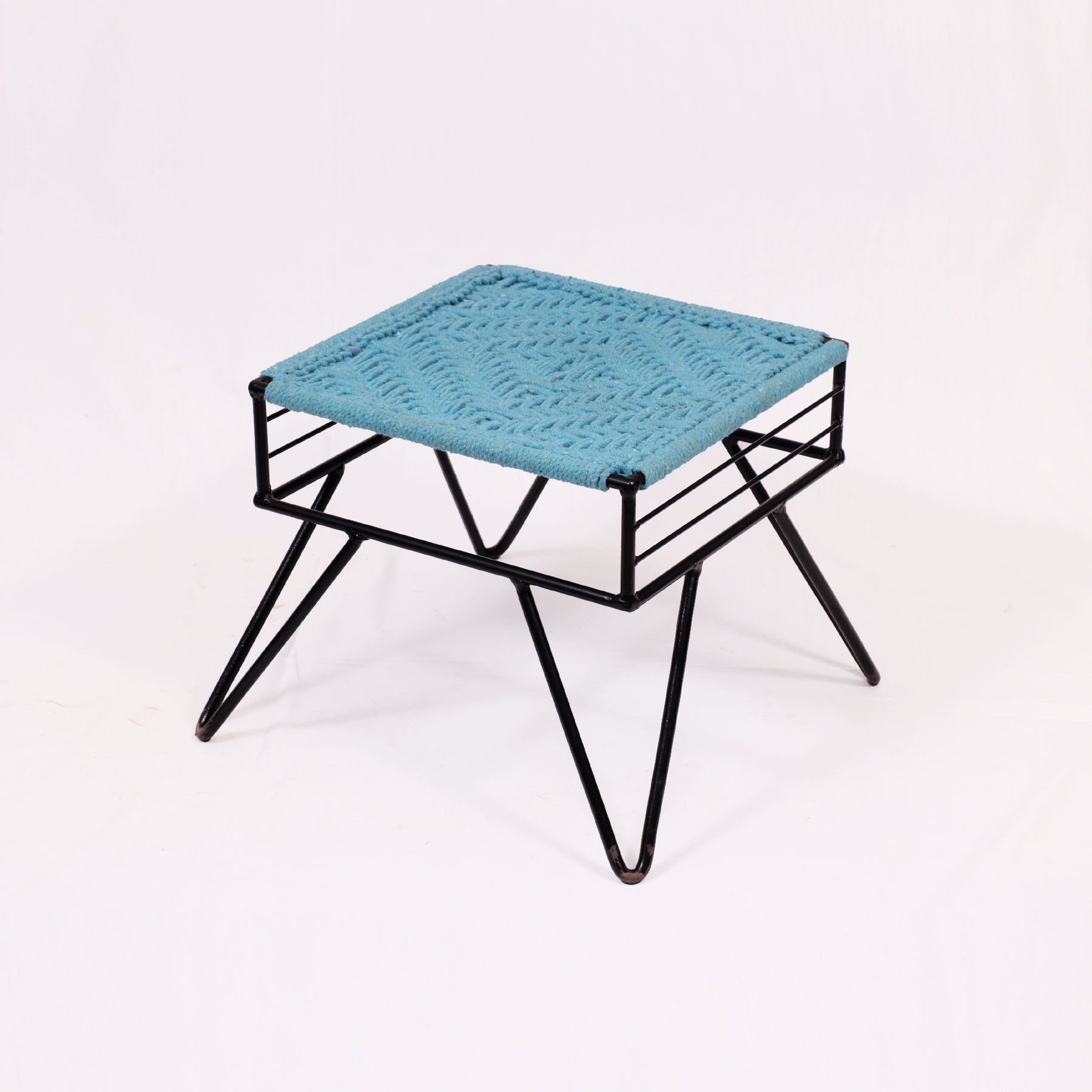 Woven Iron Stool Stool