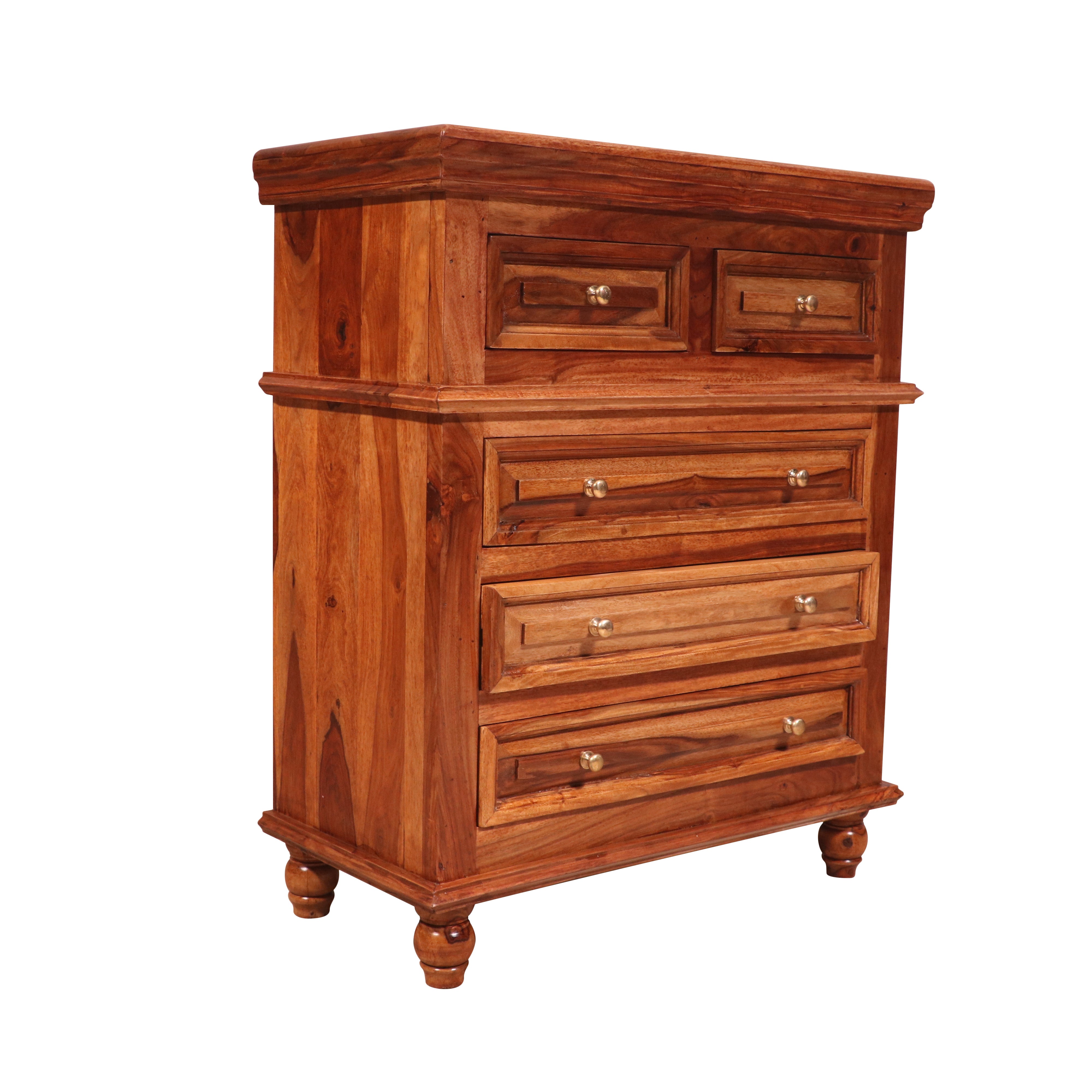 Solid Sheesham wood 3+2 Drawer's Chest Drawer's Chest
