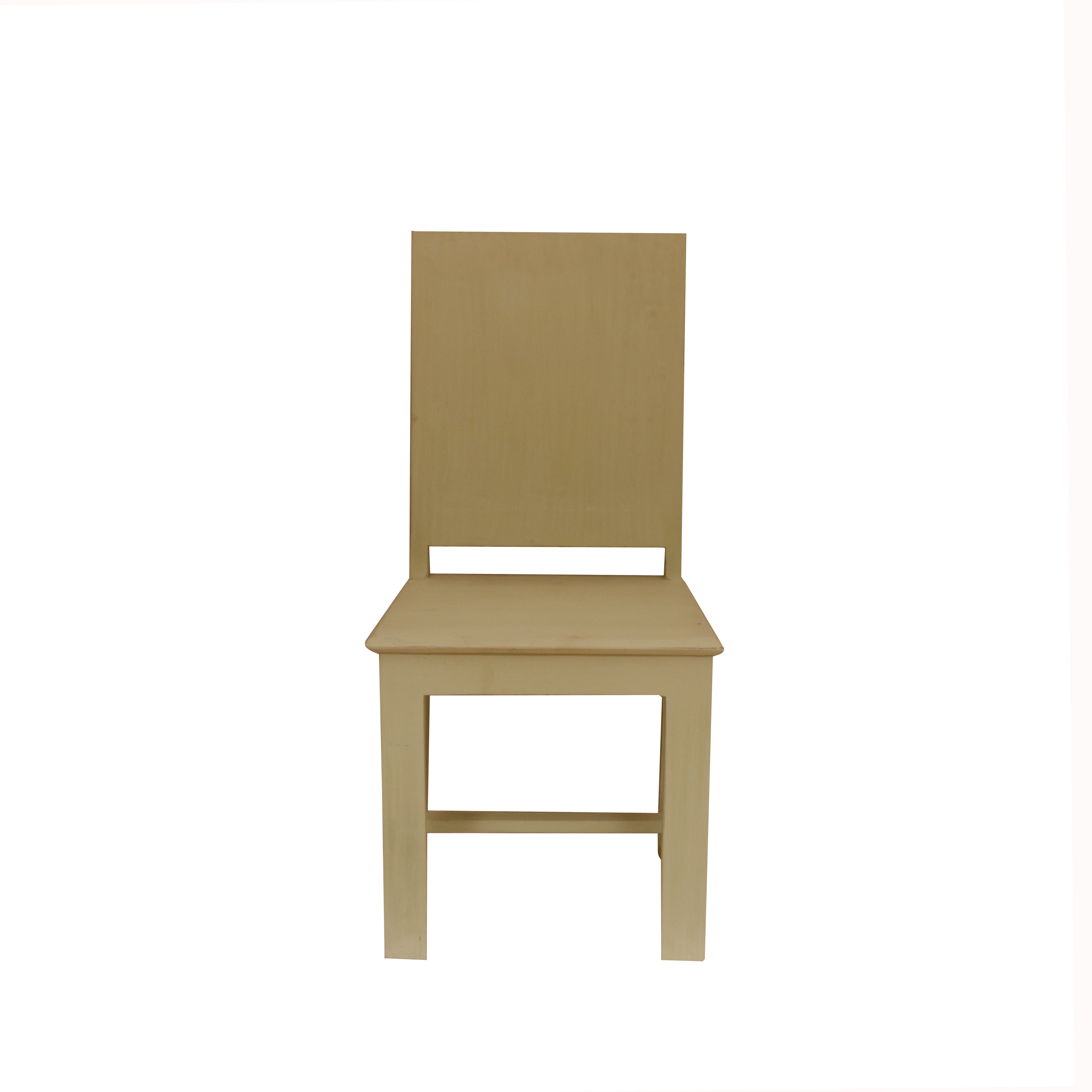 (Set of 2) Simple Cream Hued Chair Dining Chair