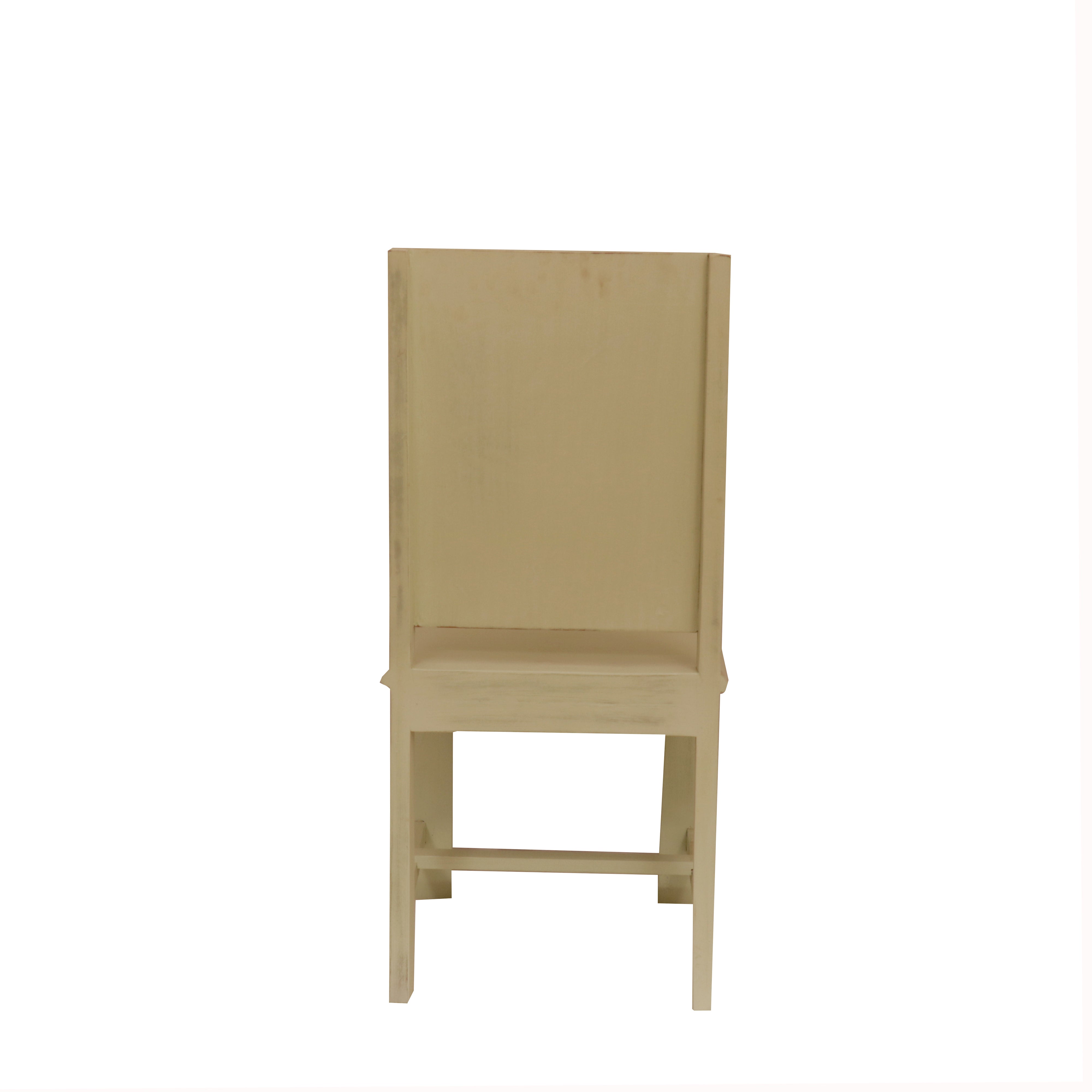 (Set of 2) Simple Cream Hued Chair Dining Chair