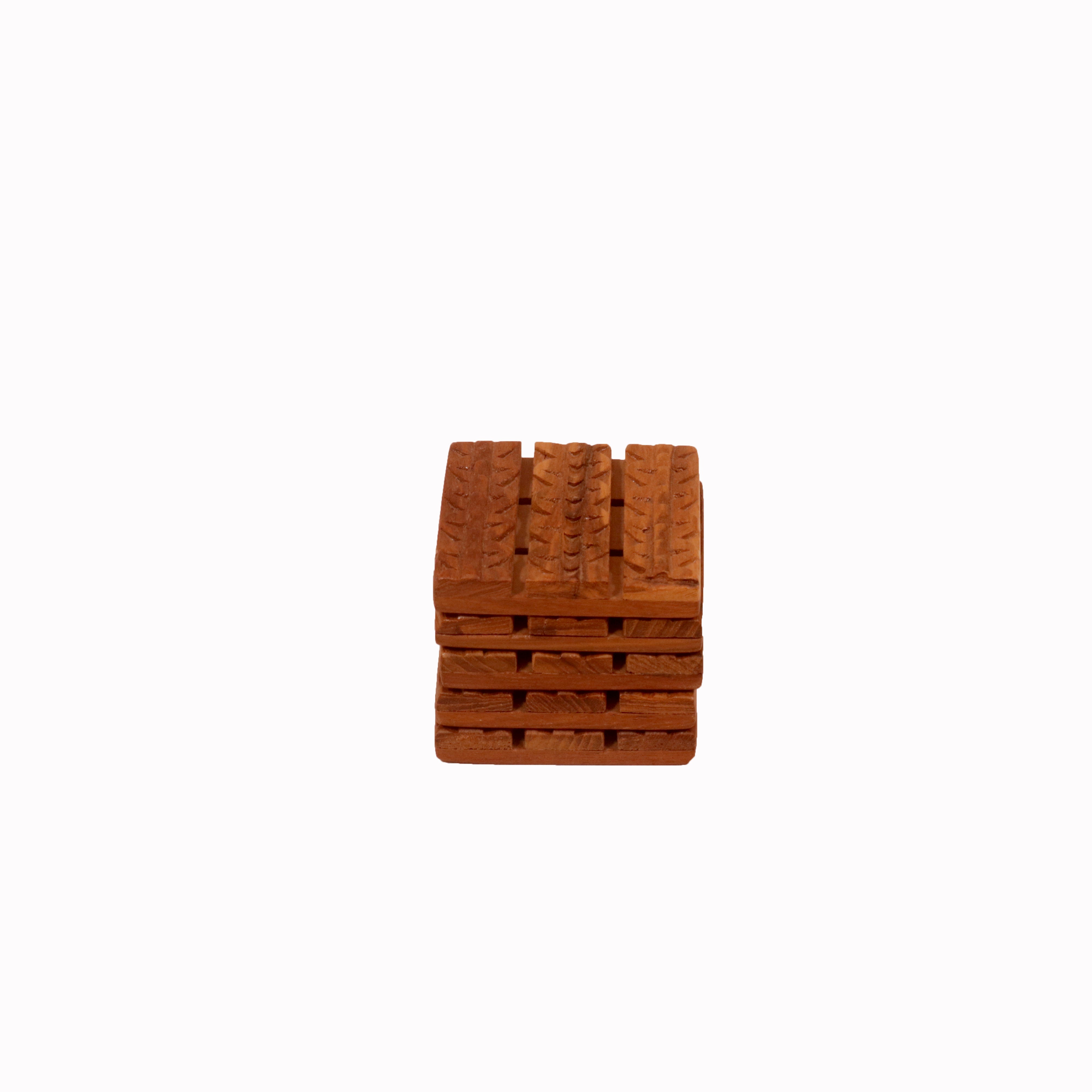 (Set of 5) Rustic Tea Coaster Set Coaster