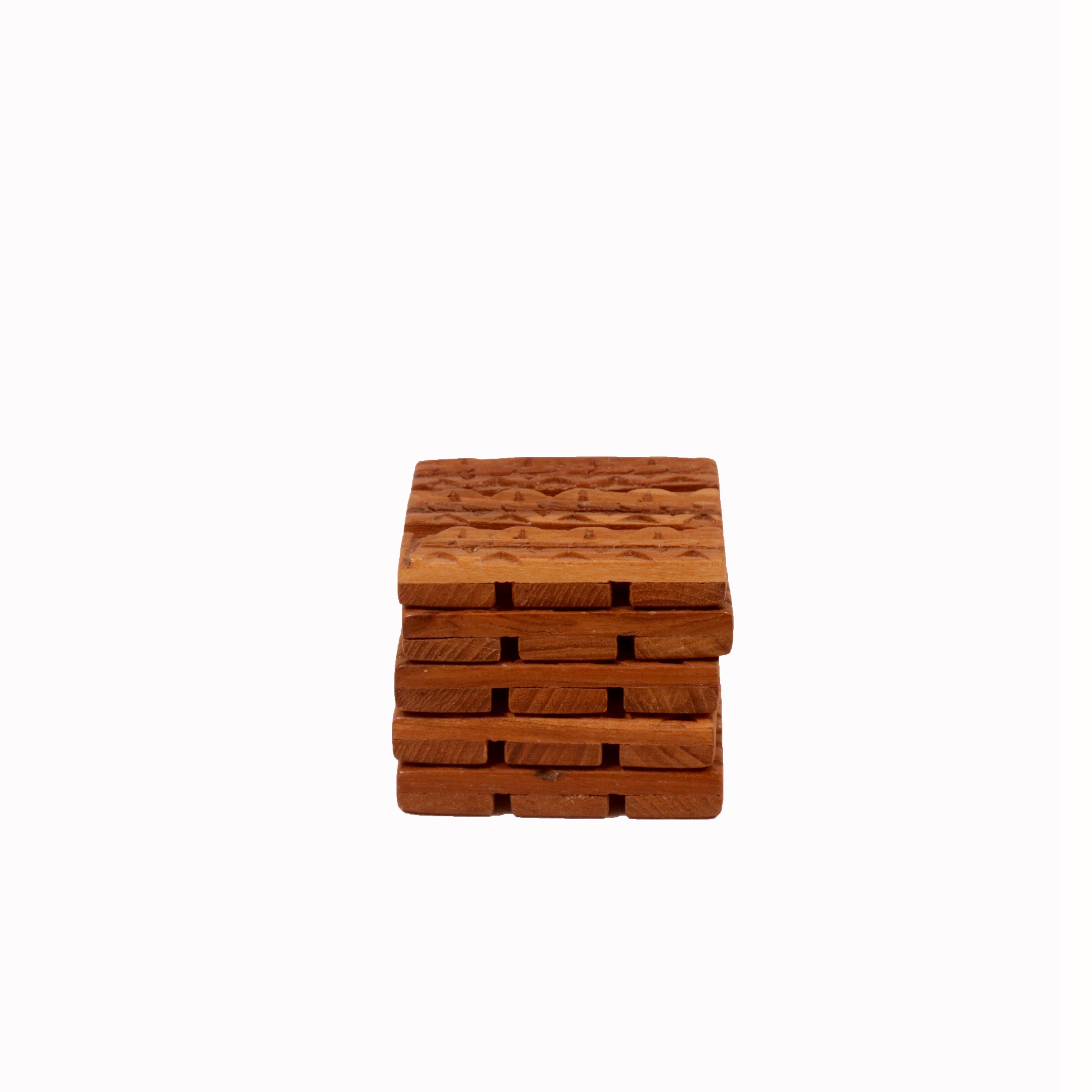 (Set of 5) Rustic Tea Coaster Set Coaster