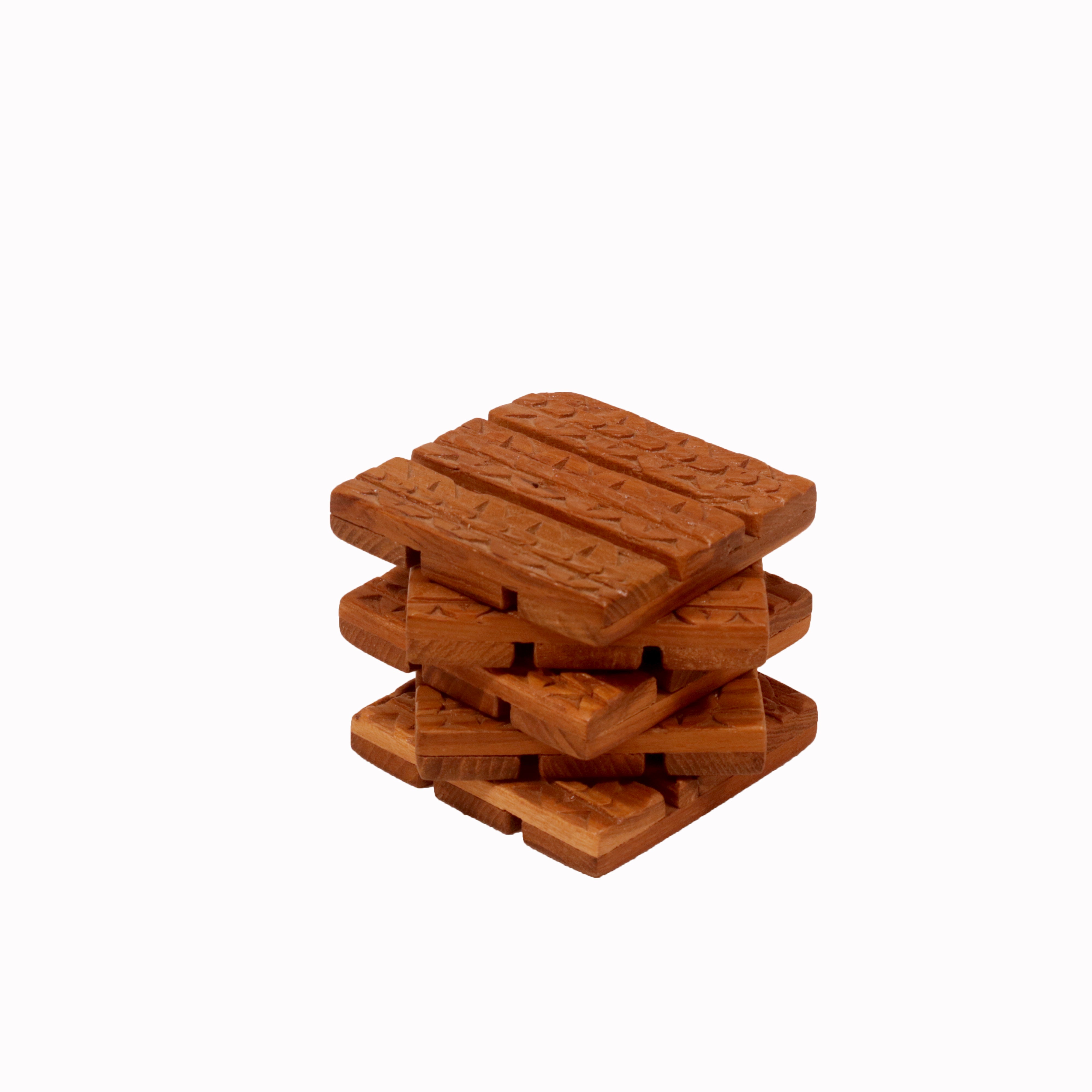 (Set of 5) Rustic Tea Coaster Set Coaster