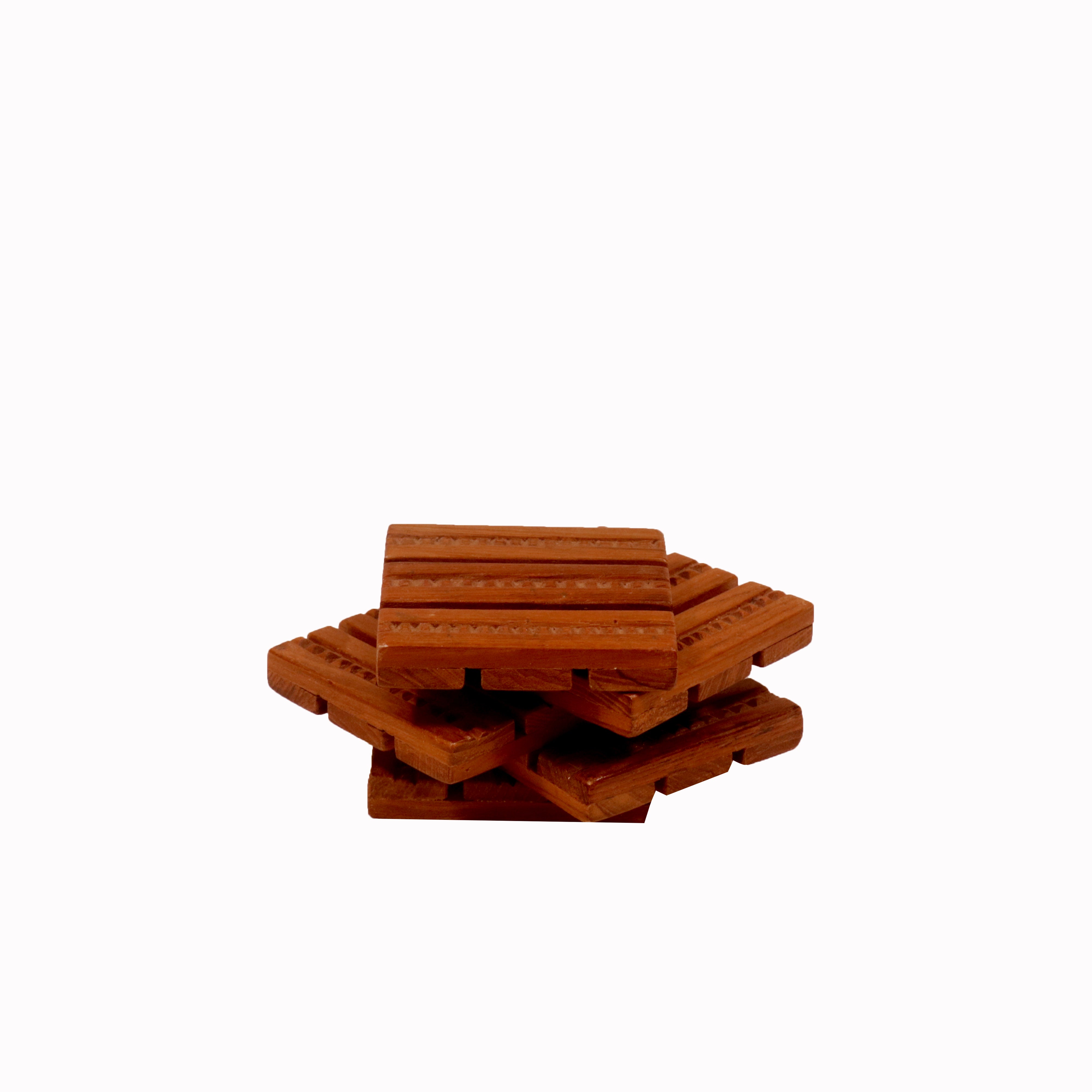 (Set of 5) Ridge Pattern Tea Coasters Coaster