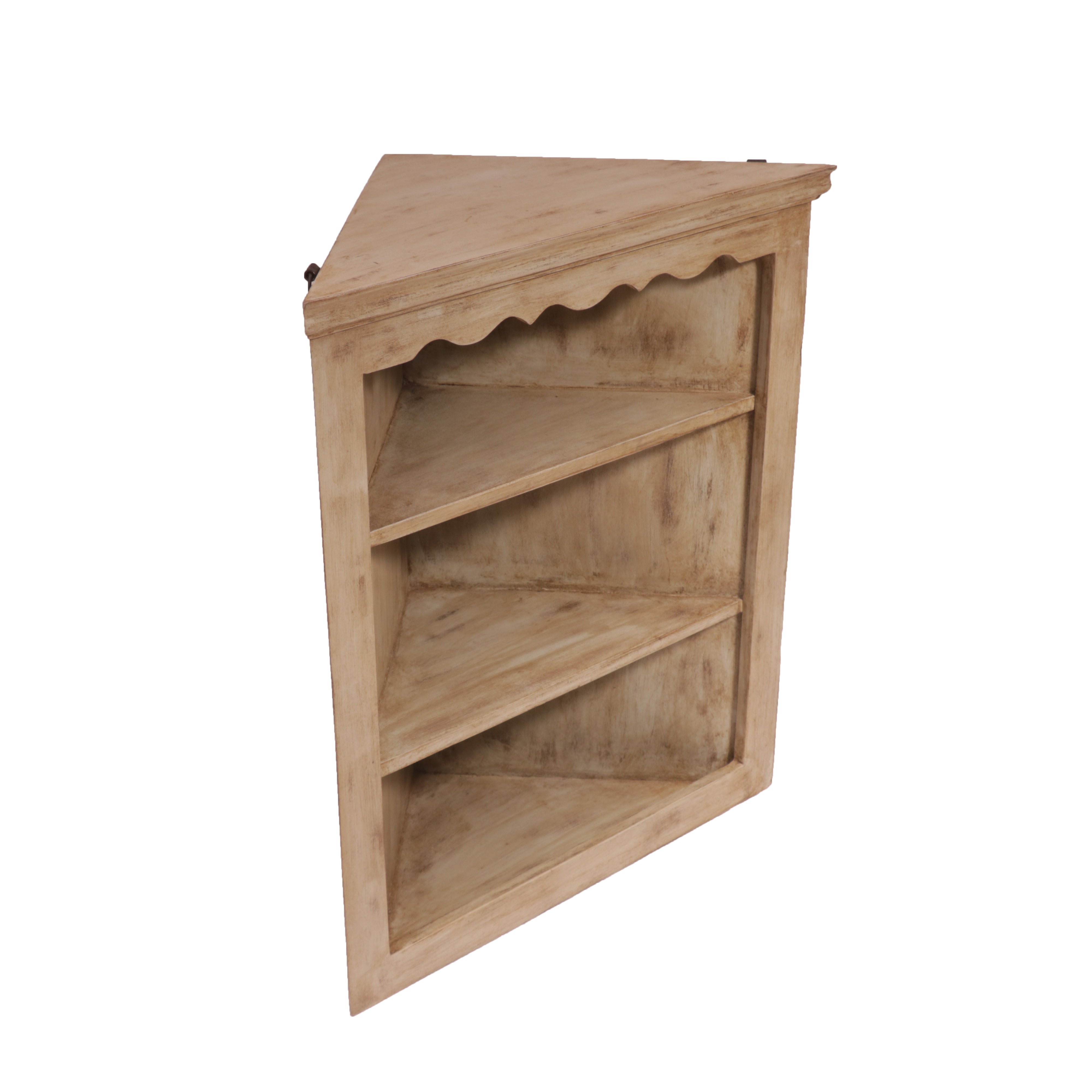 Distressed Wooden Corner Rack Rack