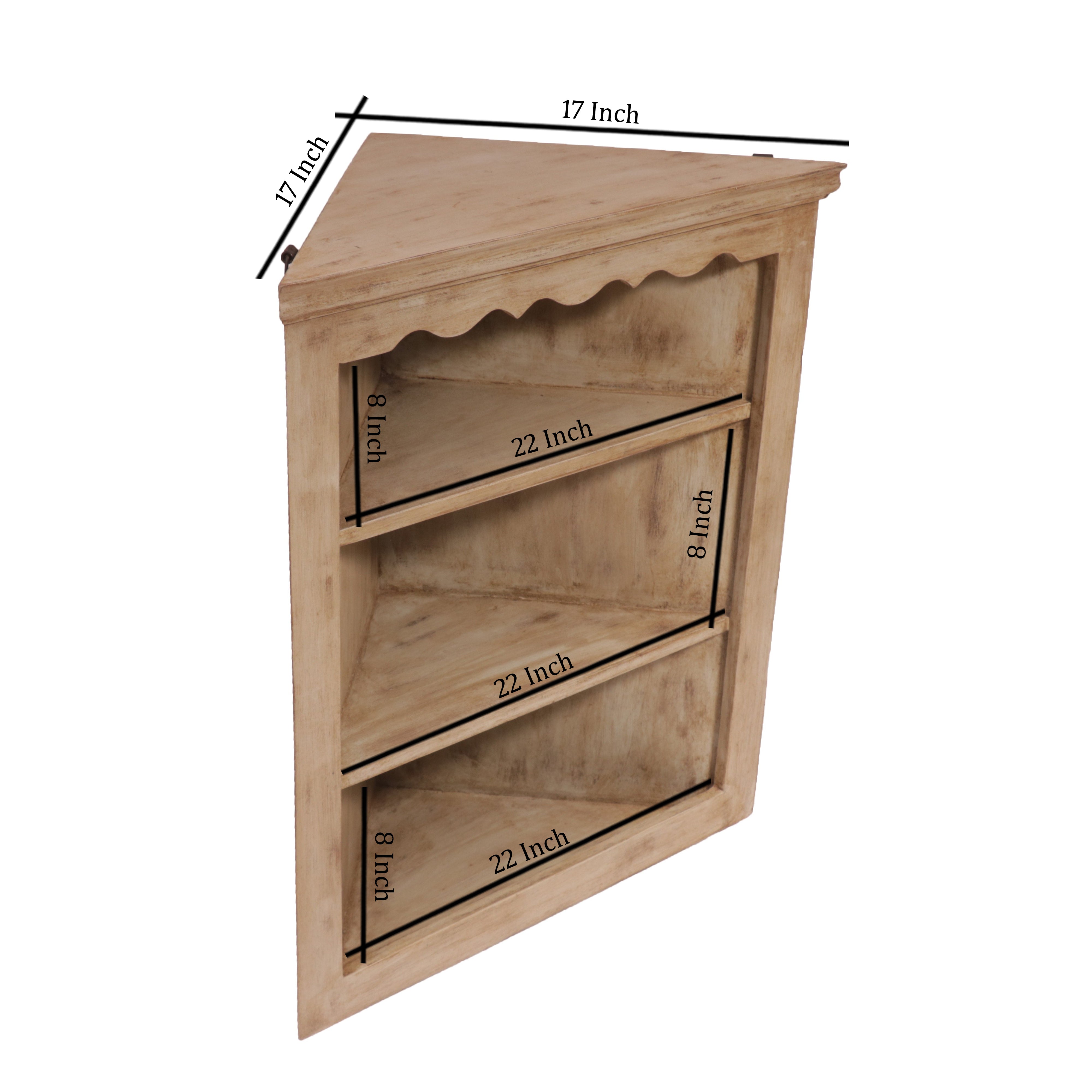 Distressed Wooden Corner Rack Rack