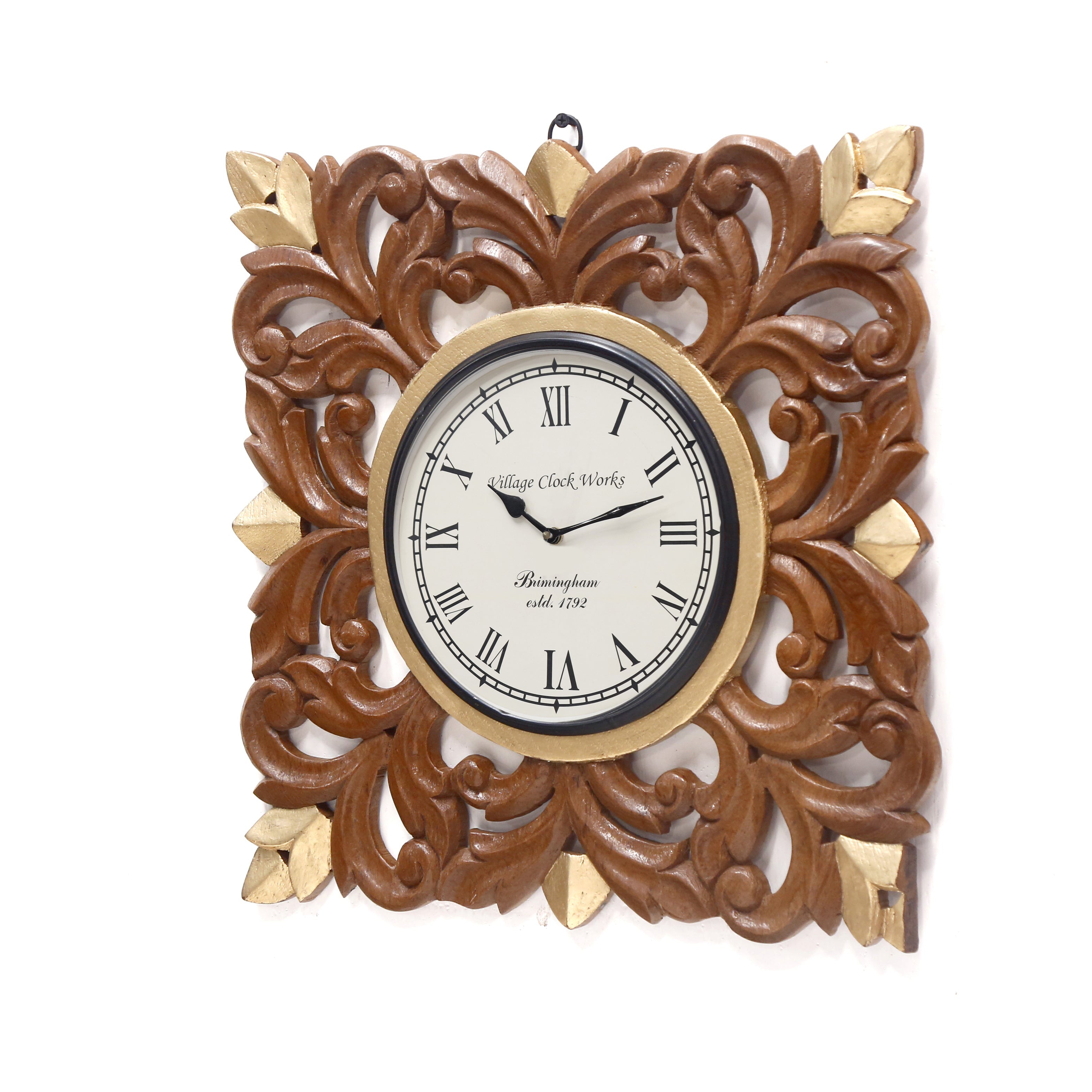 Wooden Diamond clock Clock