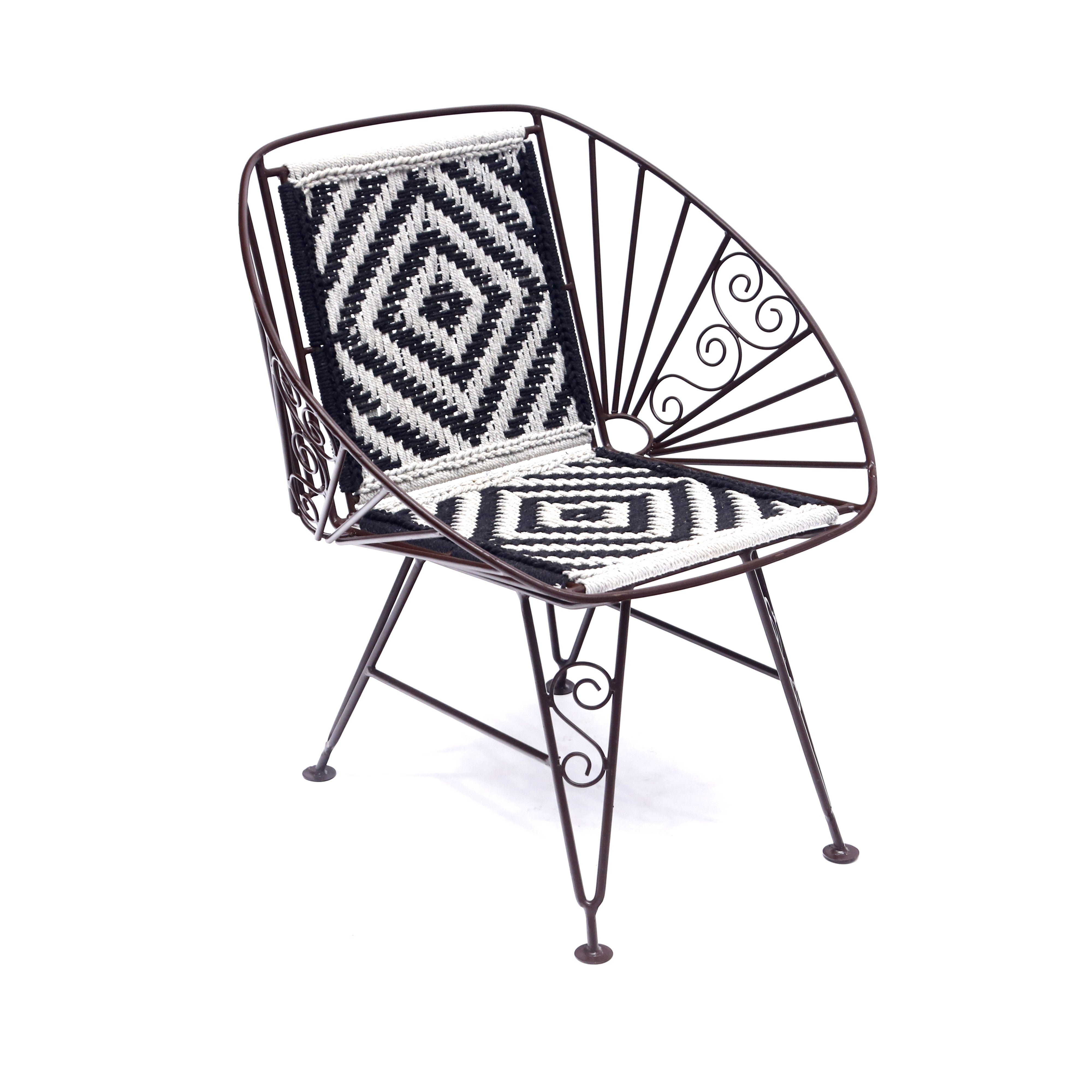 Traditional Art work Metallic Armchair Arm Chair