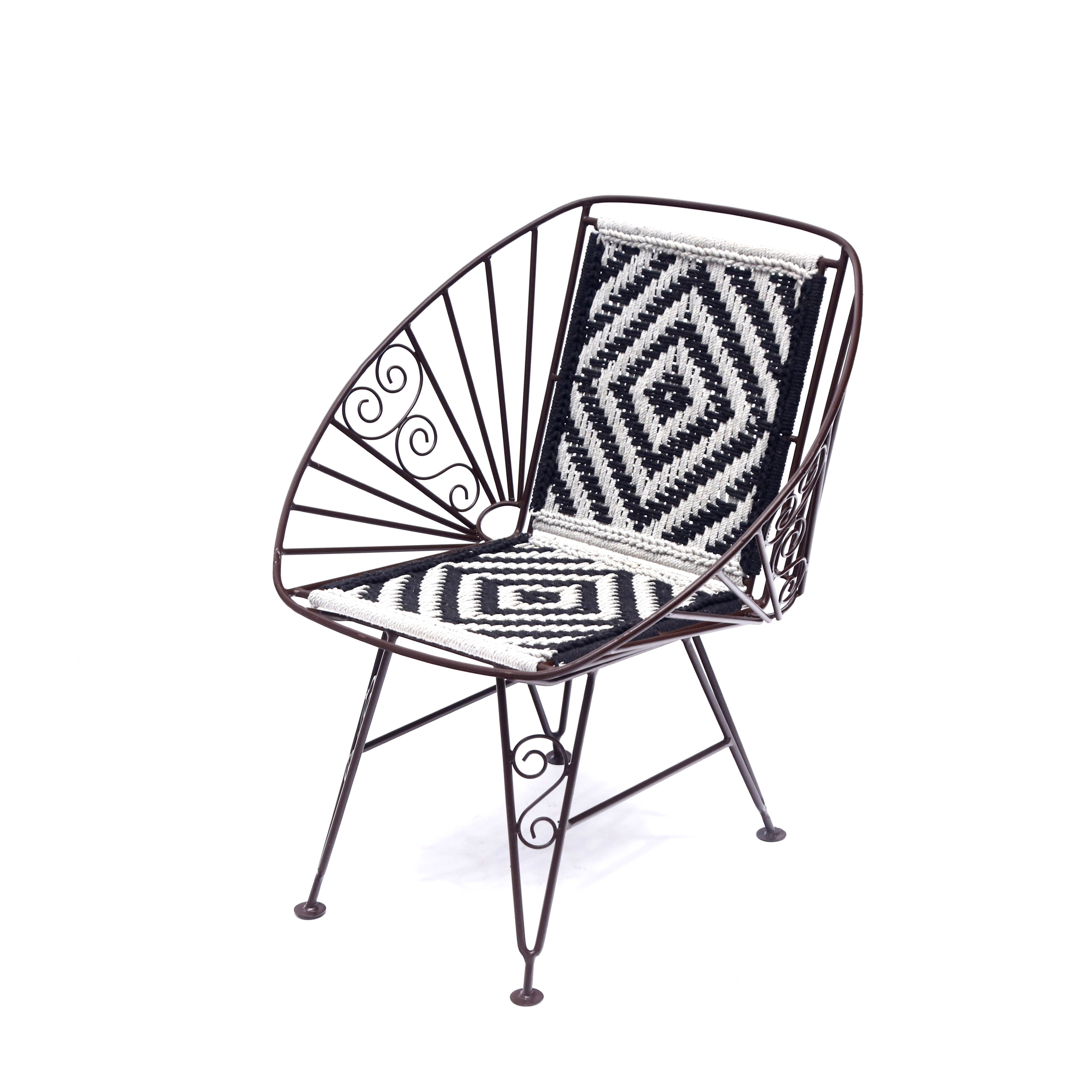 Traditional Art work Metallic Armchair Arm Chair