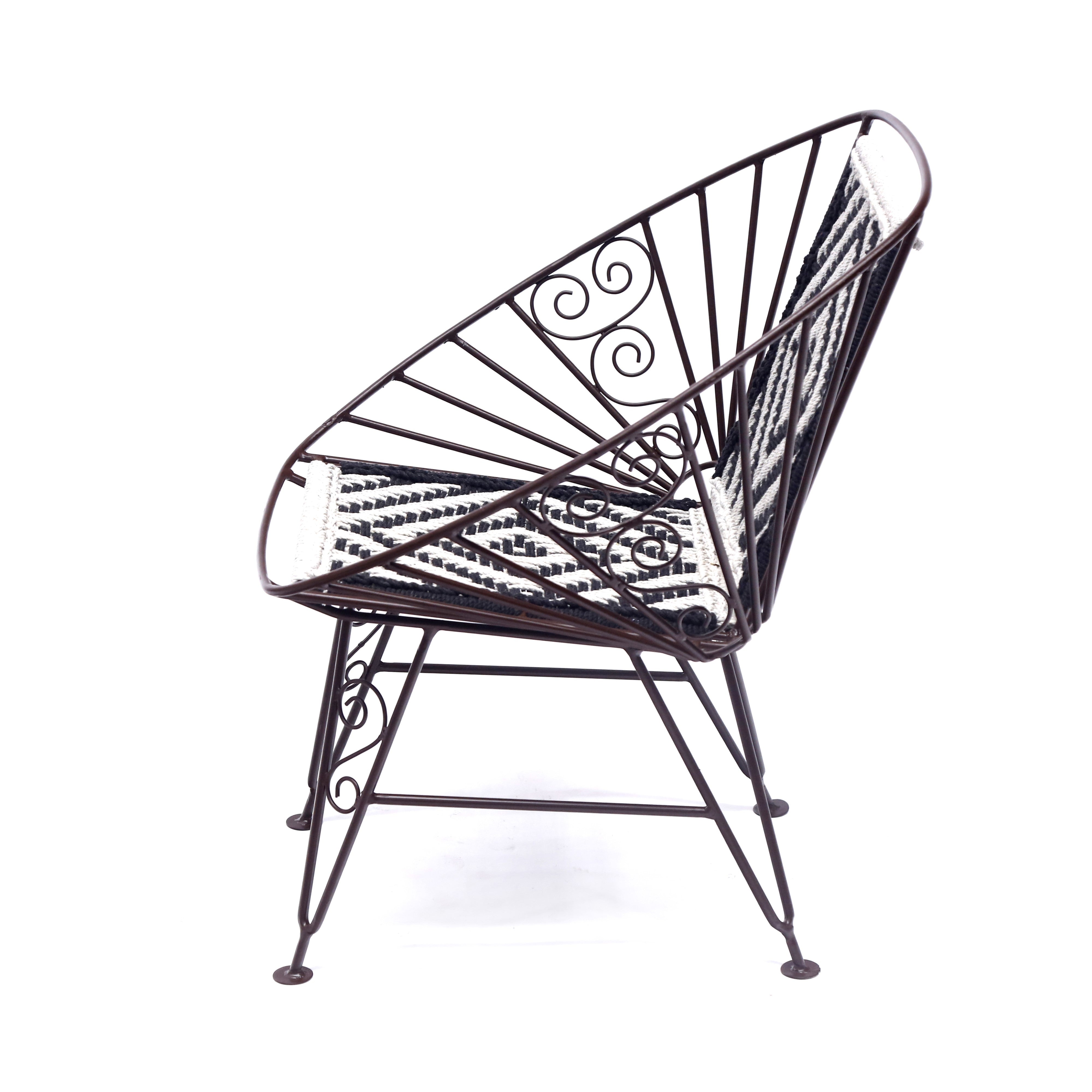 Traditional Art work Metallic Armchair Arm Chair