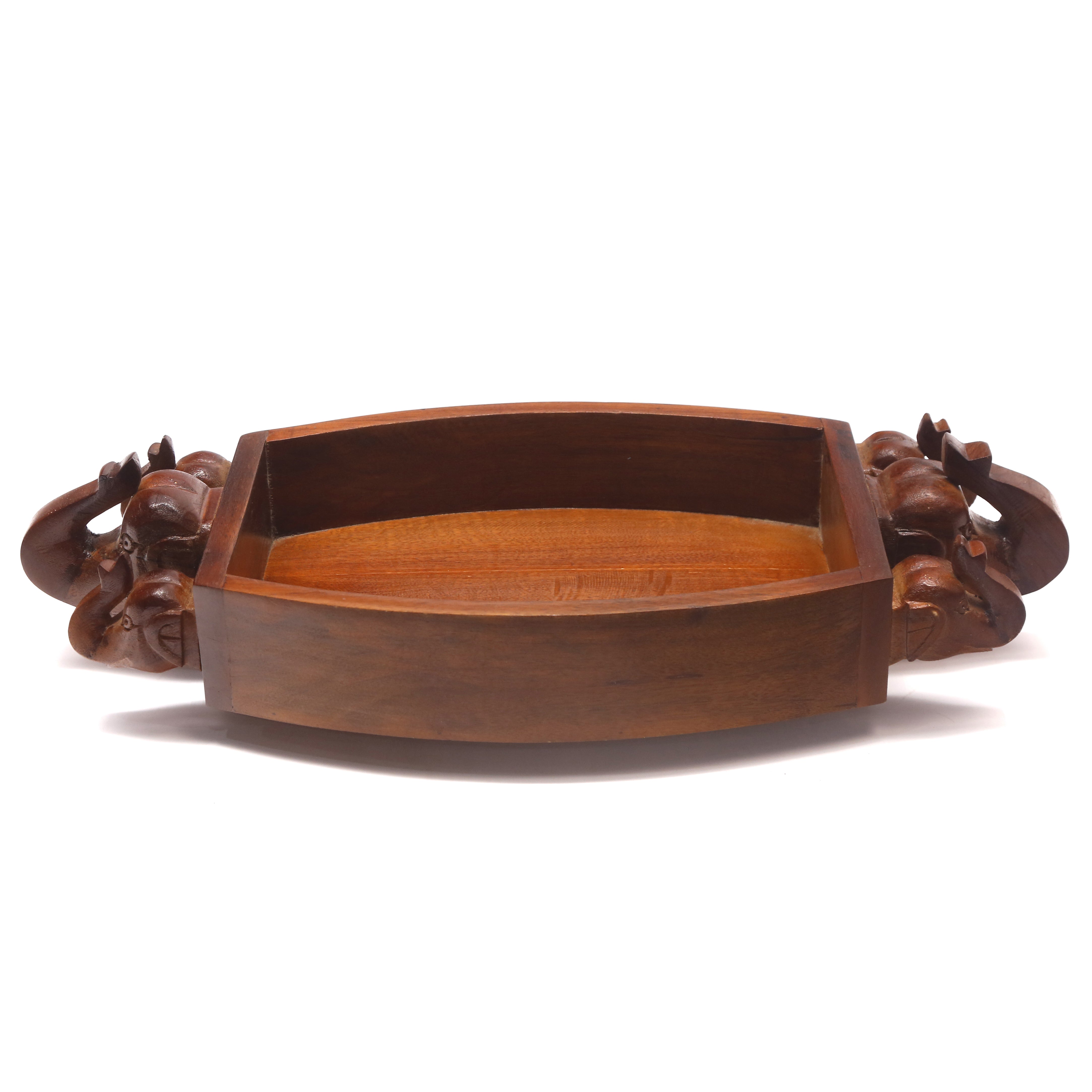 Wooden Elephant Handle Tray Tray