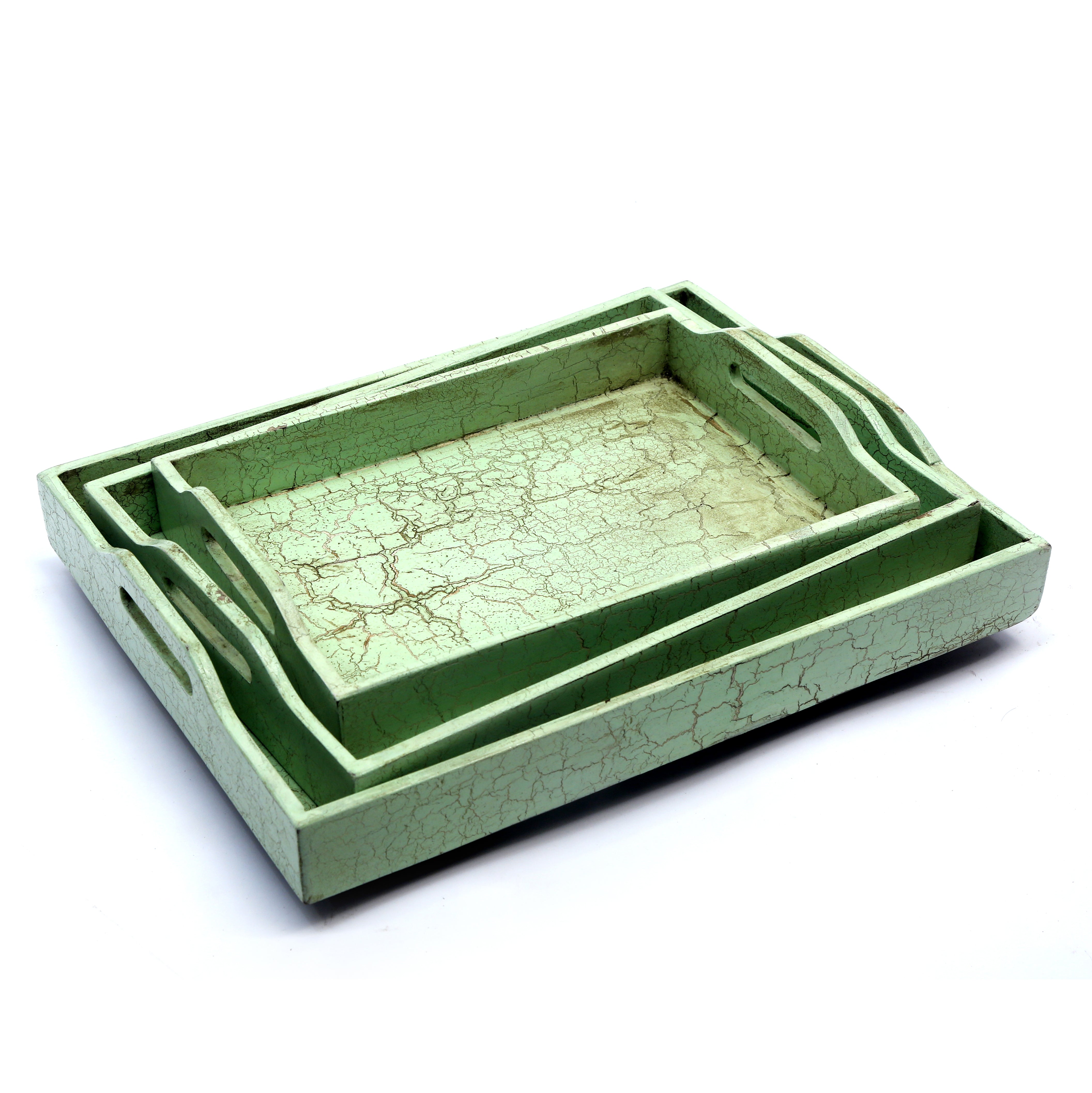 Mint Green Distressed Tray Set Tray