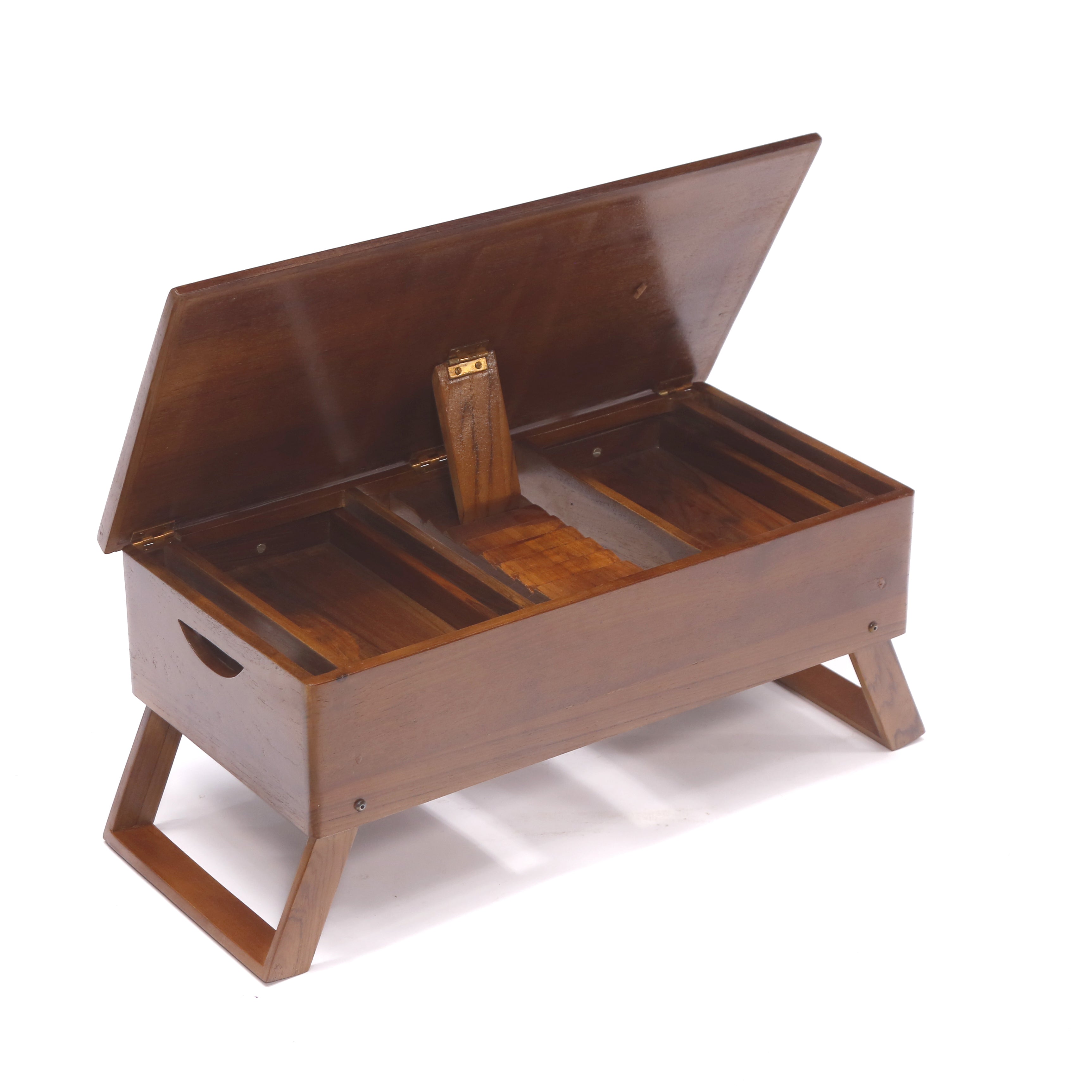 Adjustable Teak Laptop Table Lapdesk