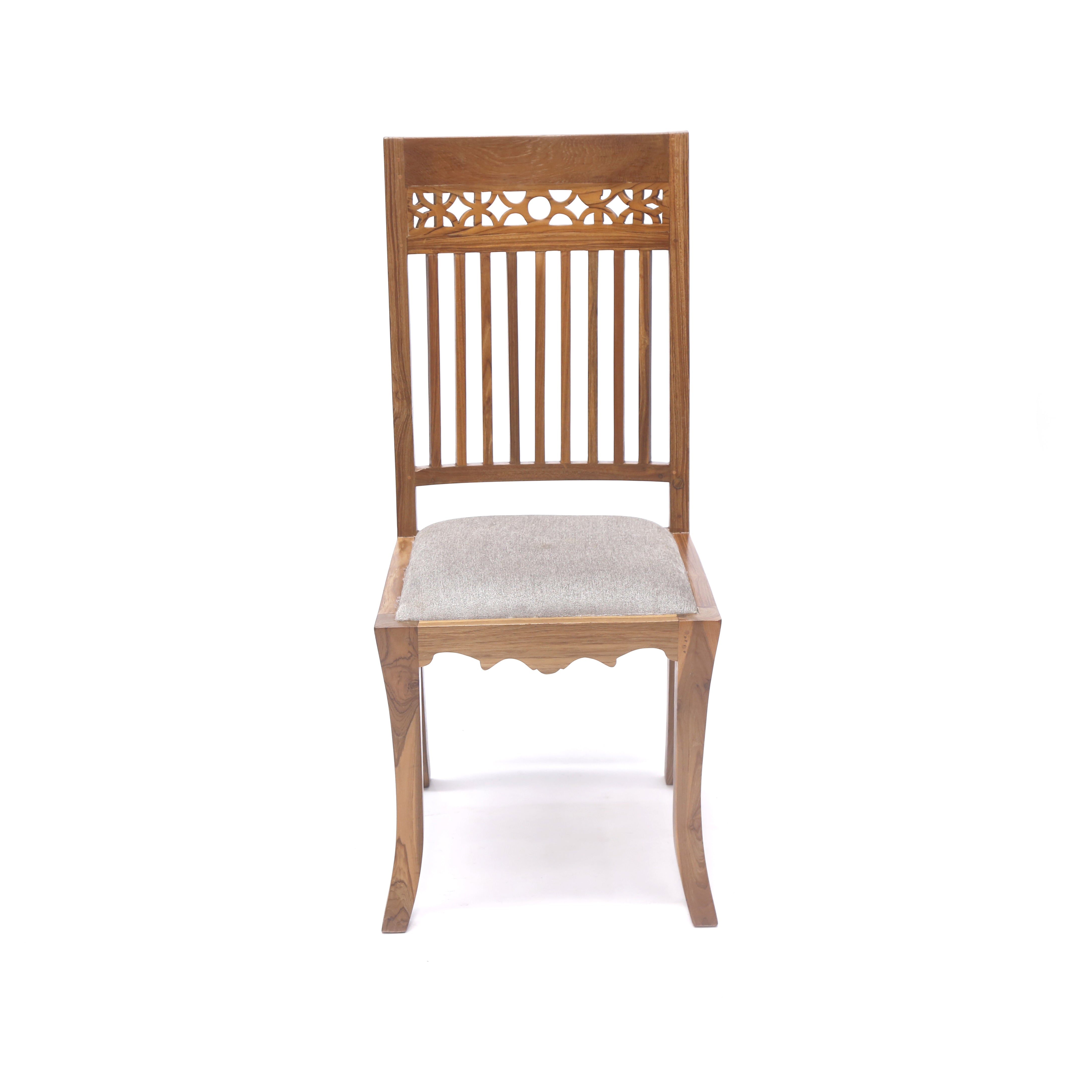 (Set of 2) Teak Wood Traditional Dinning office all purpose Chair slaty colour Dining Chair