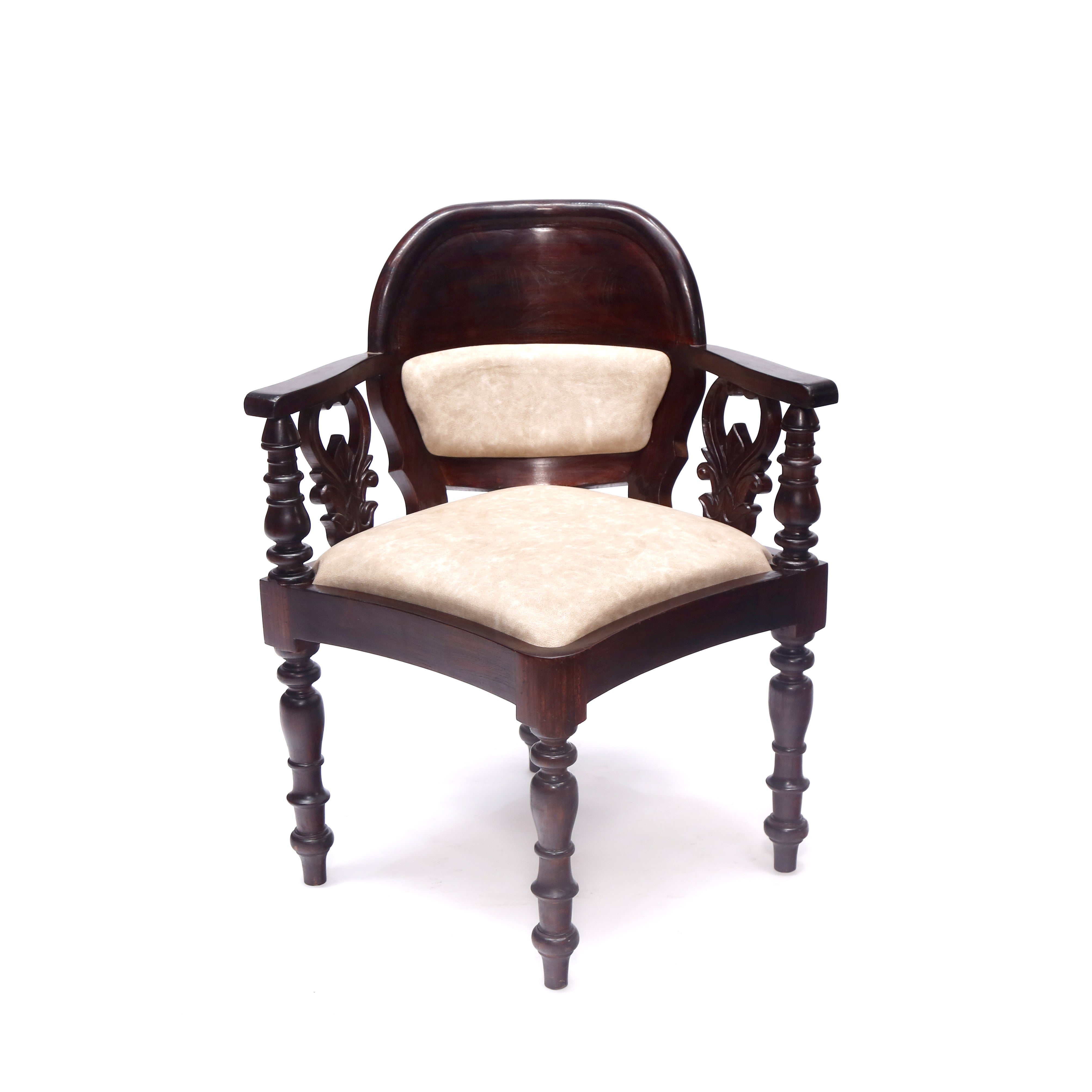Simple Teak Carved Chair Corner Chair