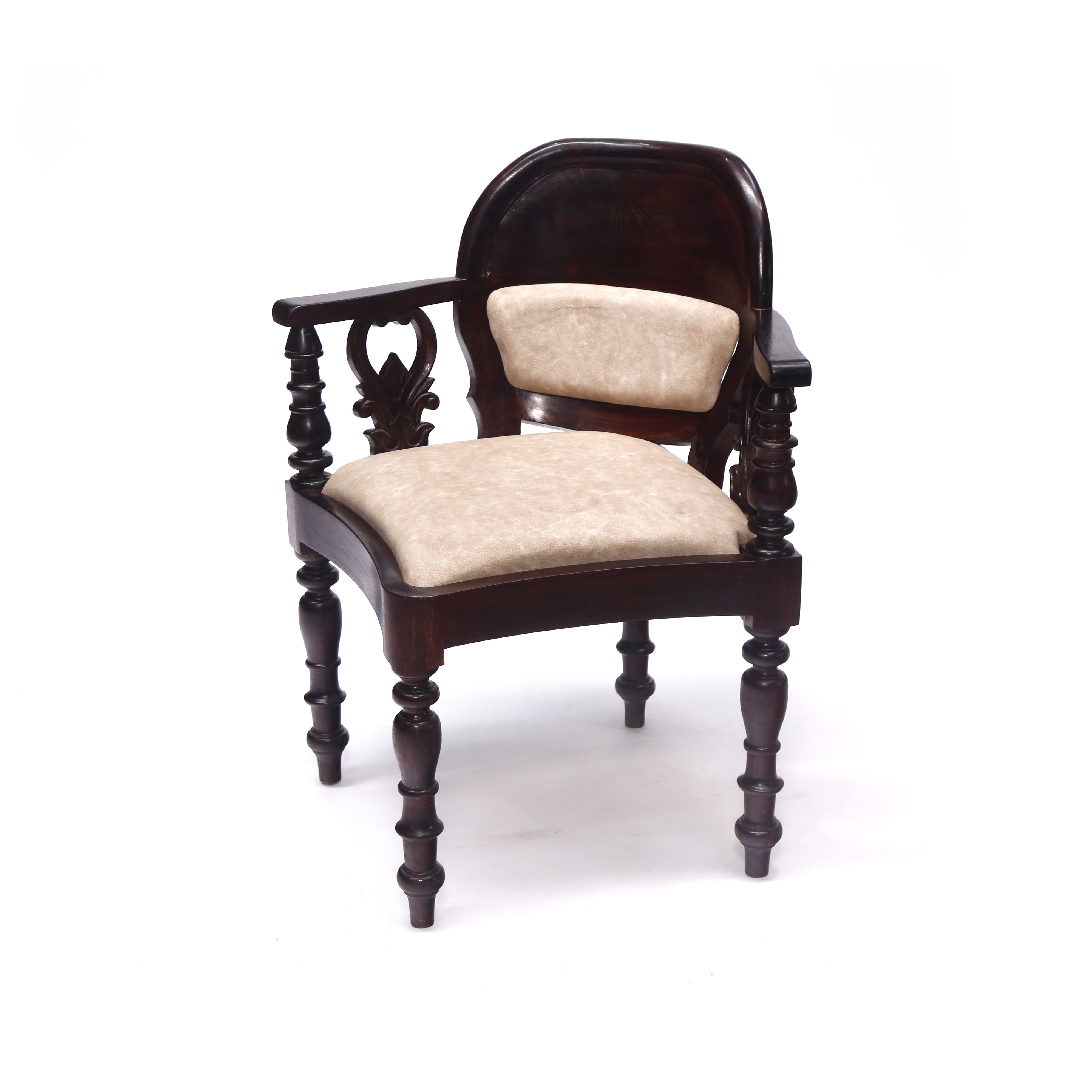 Simple Teak Carved Chair Corner Chair