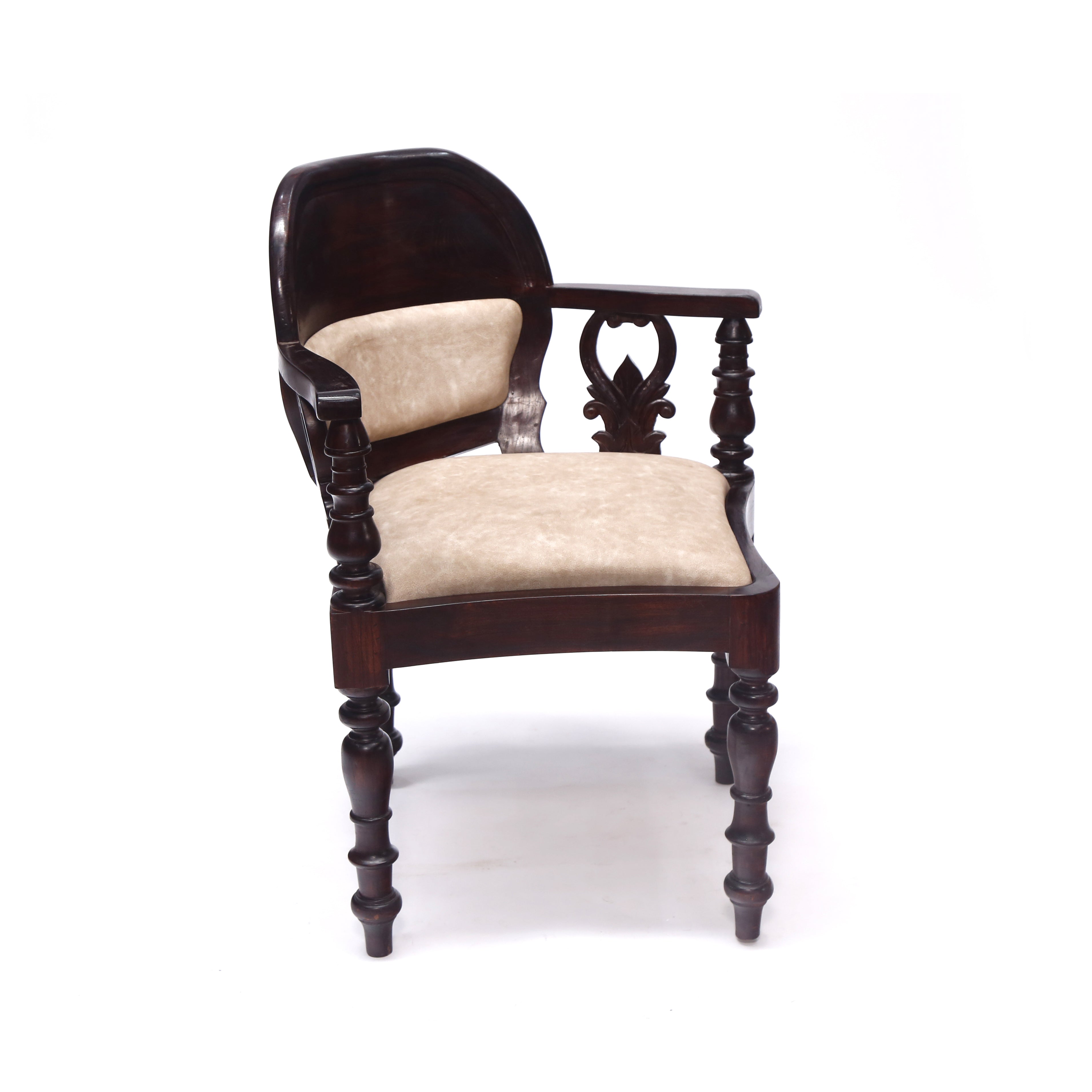 Simple Teak Carved Chair Corner Chair