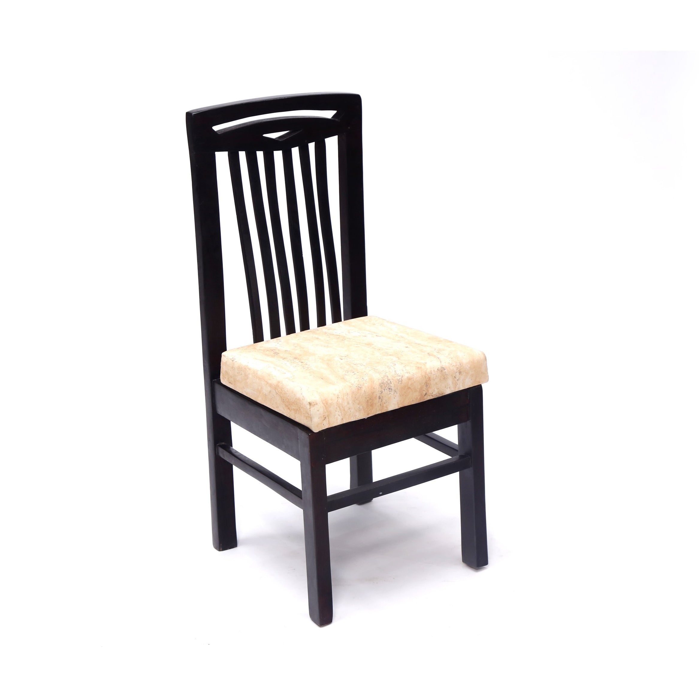 (Set of 2) Curved Striped Black Touch Chair Dining Chair