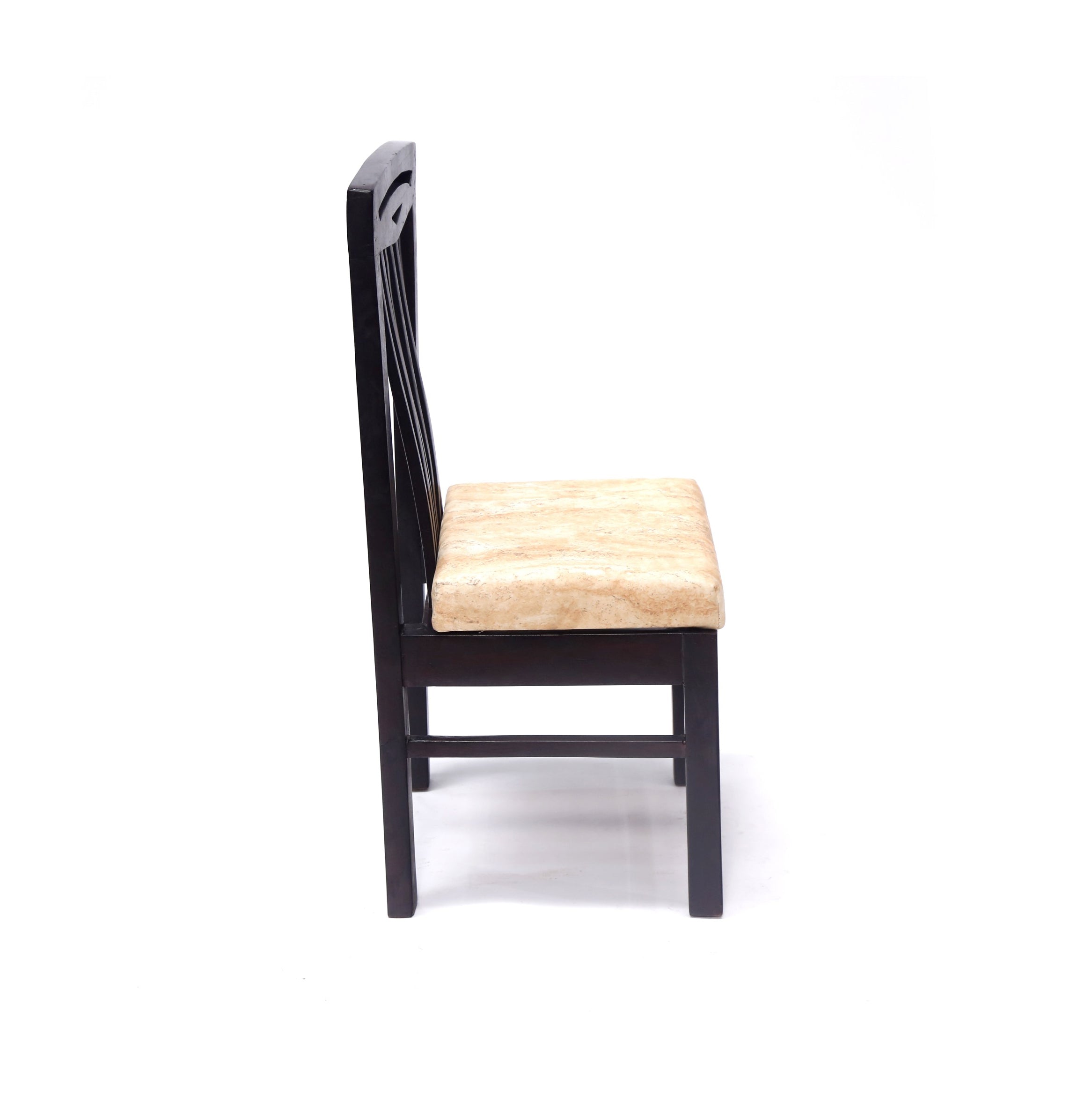 (Set of 2) Curved Striped Black Touch Chair Dining Chair
