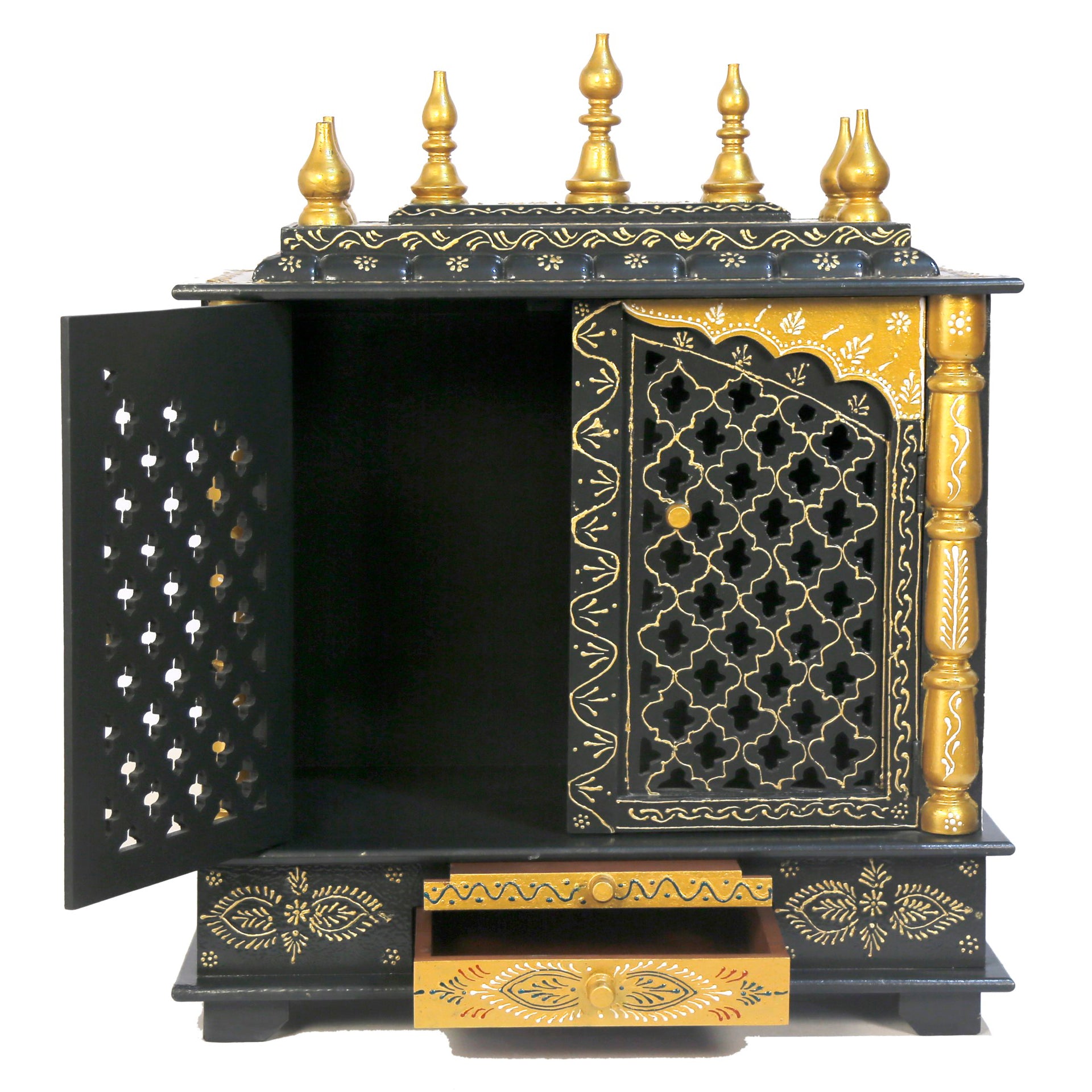 Artistic Temple in Teal Gold Temple