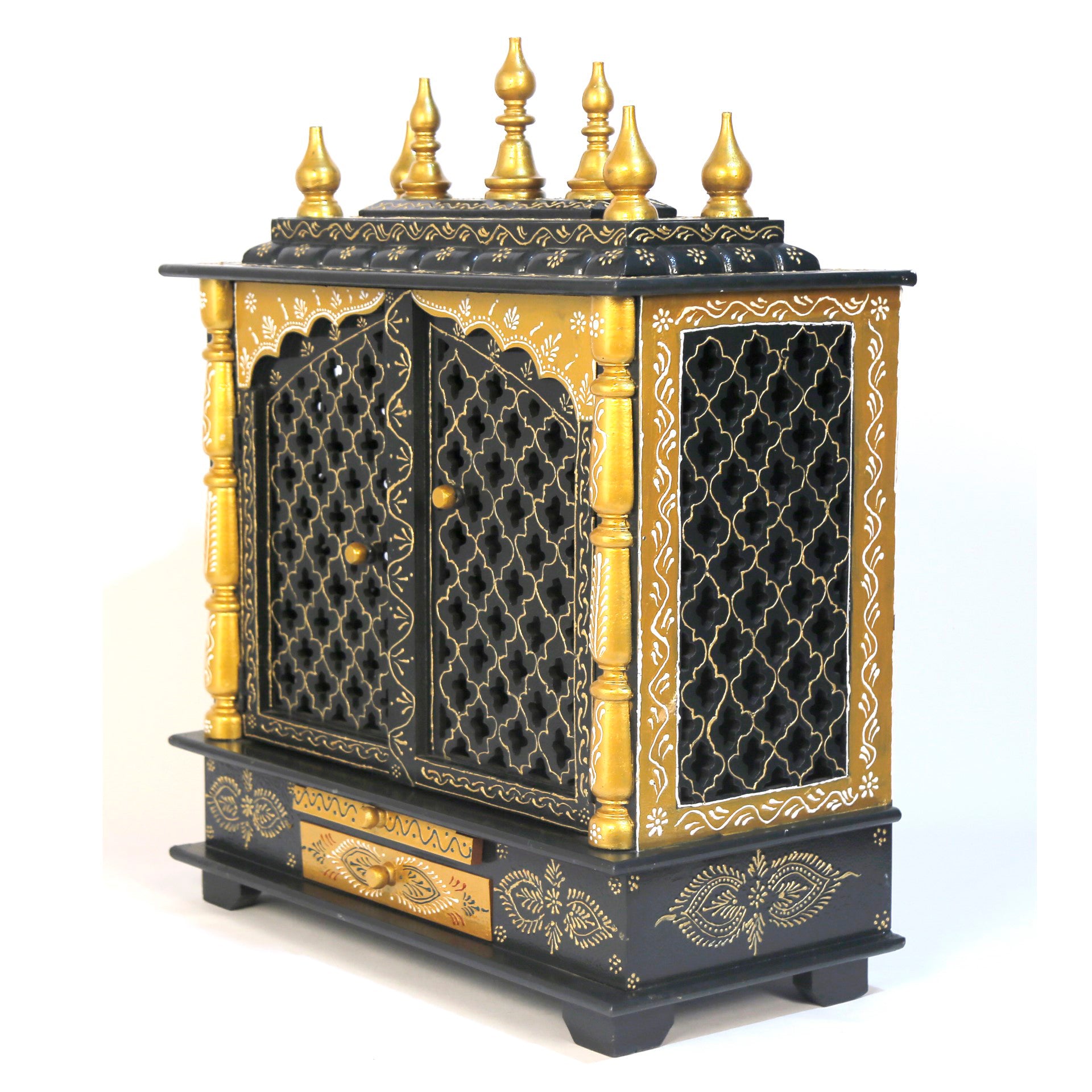 Artistic Temple in Teal Gold Temple