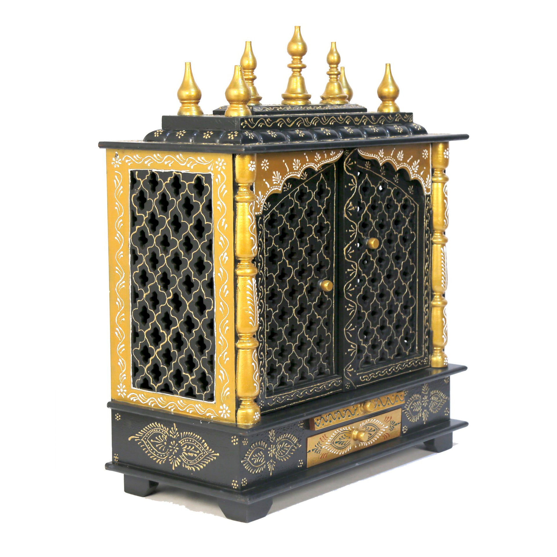 Artistic Temple in Teal Gold Temple
