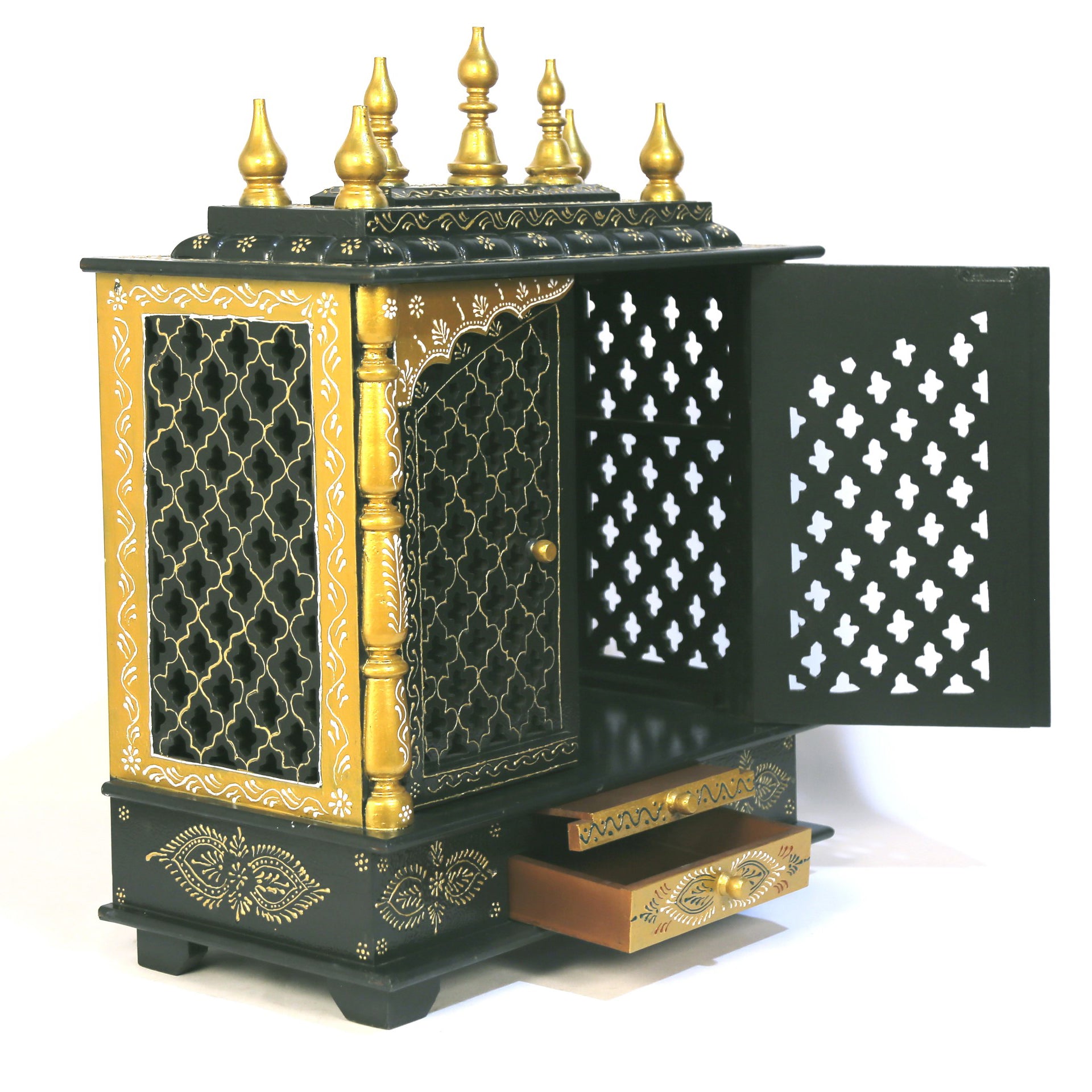 Artistic Temple in Teal Gold Temple