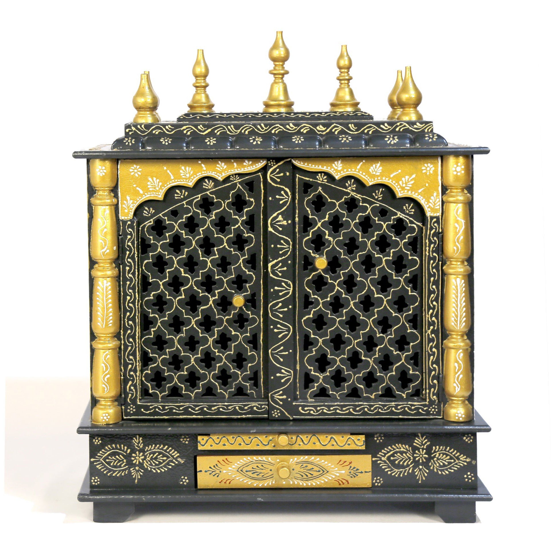Artistic Temple in Teal Gold Temple