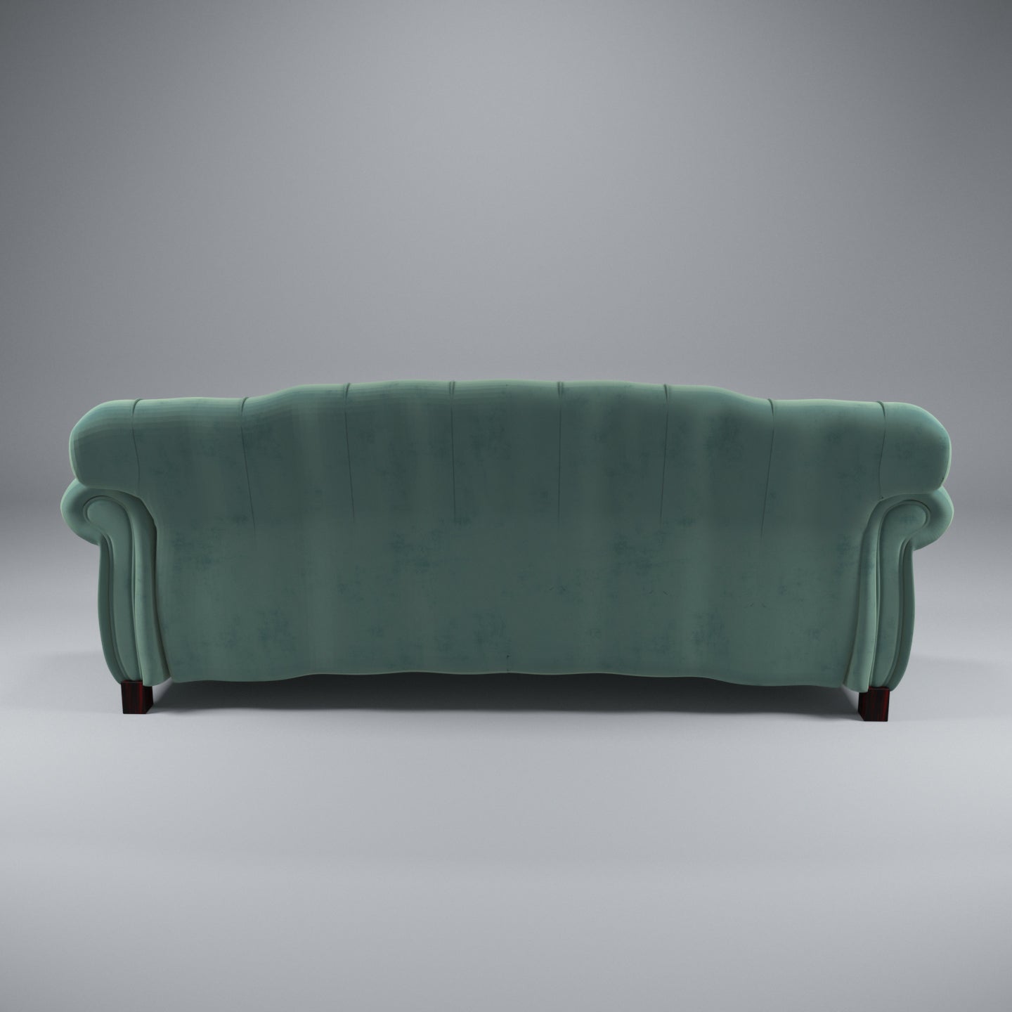 Classic Green Upholstered 3 seater sofa with 3 Cushions Sofa