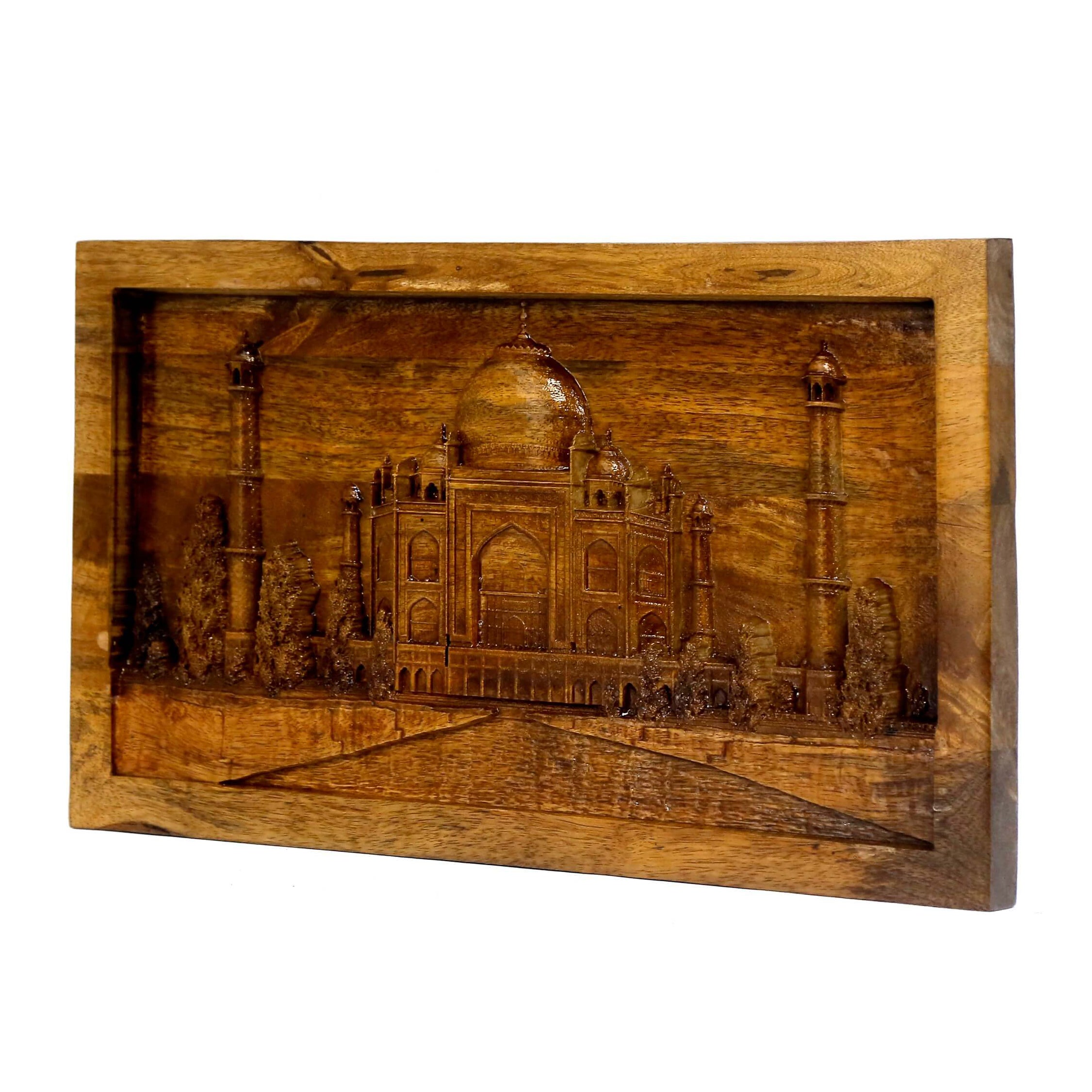 Taj Mahal Wooden Frame Artwork Wall Decor