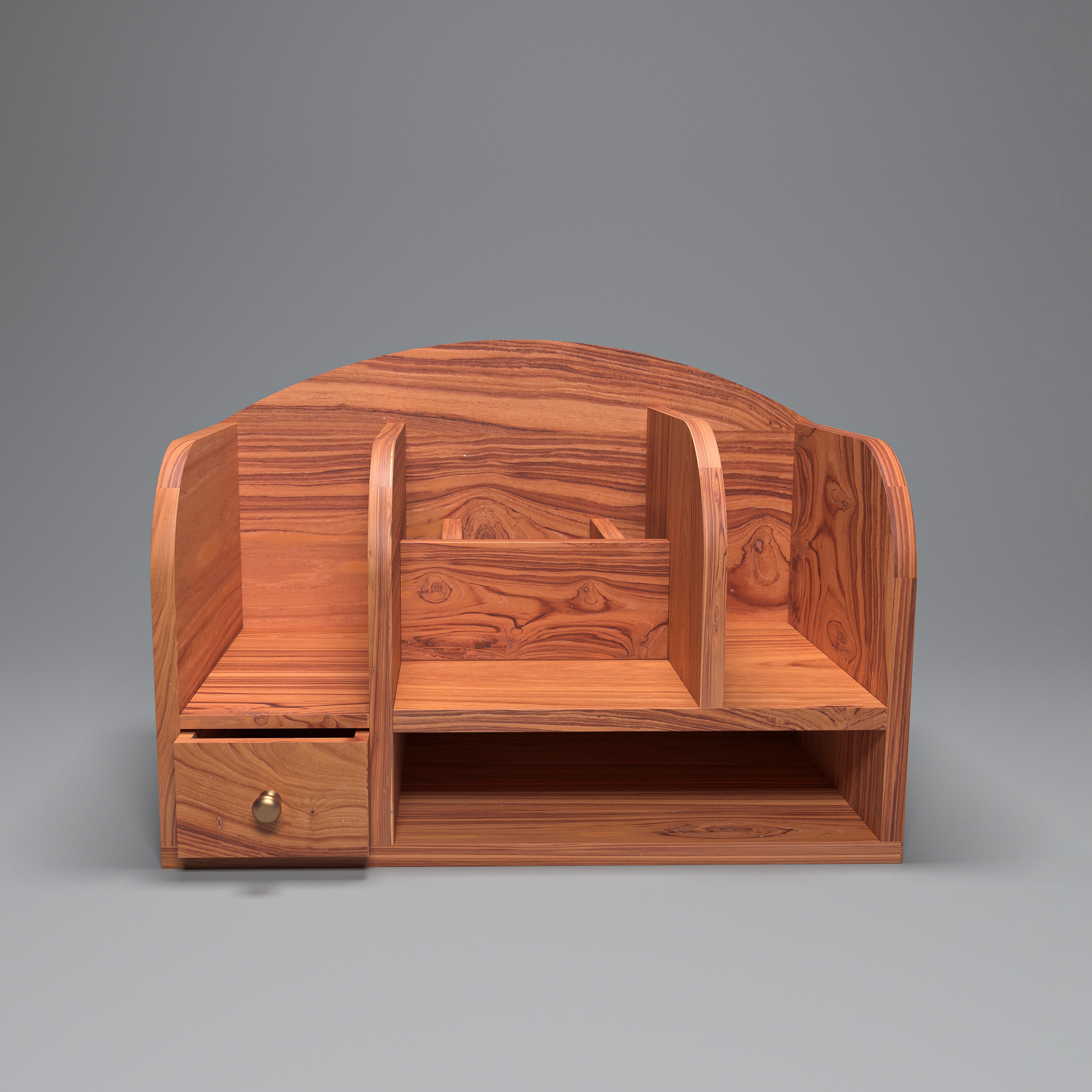 Wooden Arch-shaped Multipurpose Organizer Desk Organizer