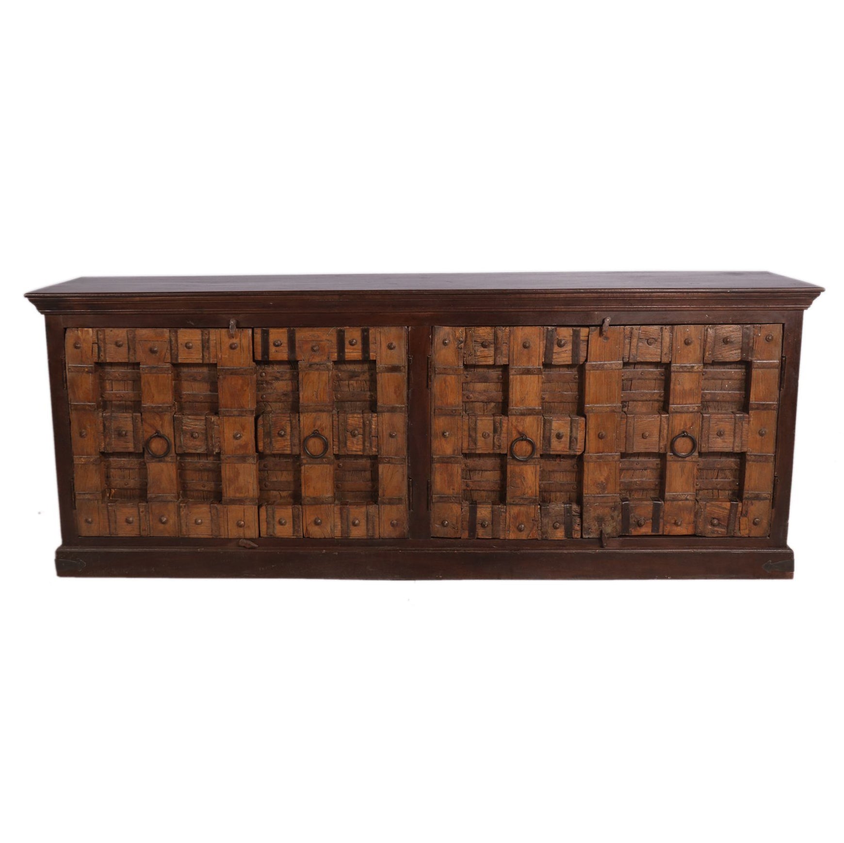 Wood Door Plasma Stand Cupboard