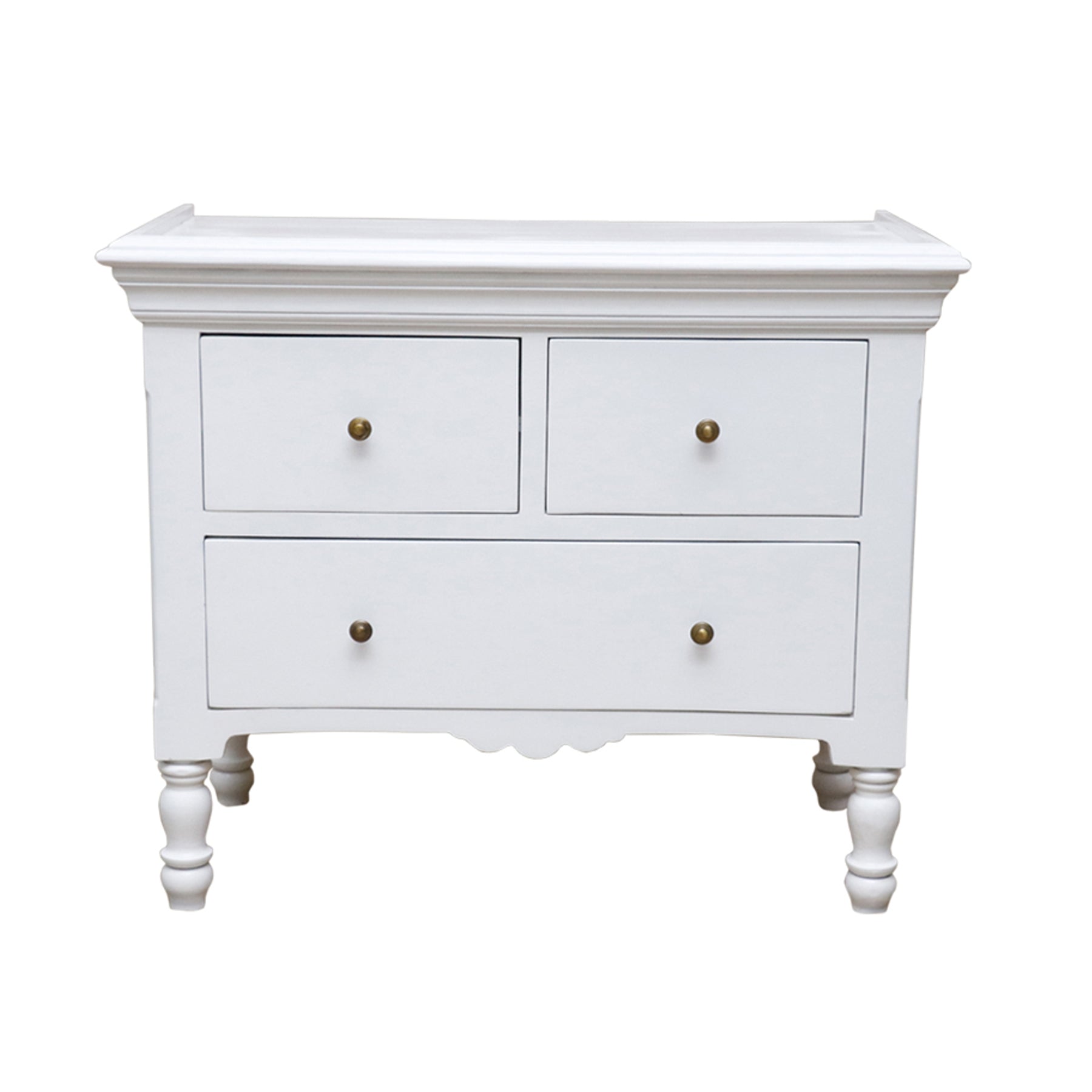 Classy White Solid Wood Almirah Wardrobe