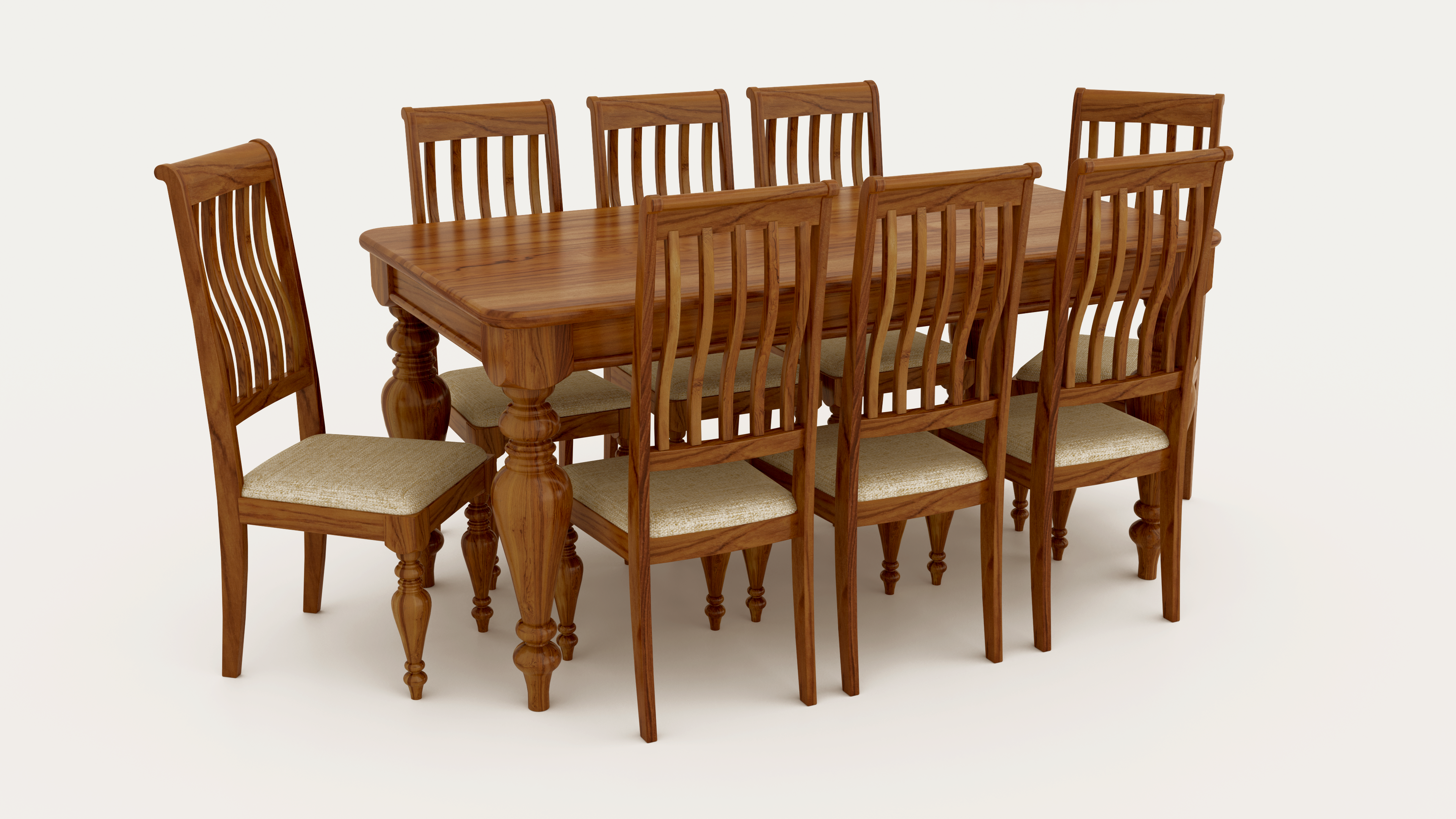 Classic Teak 8 Seater Dining Chair Set Dining Set