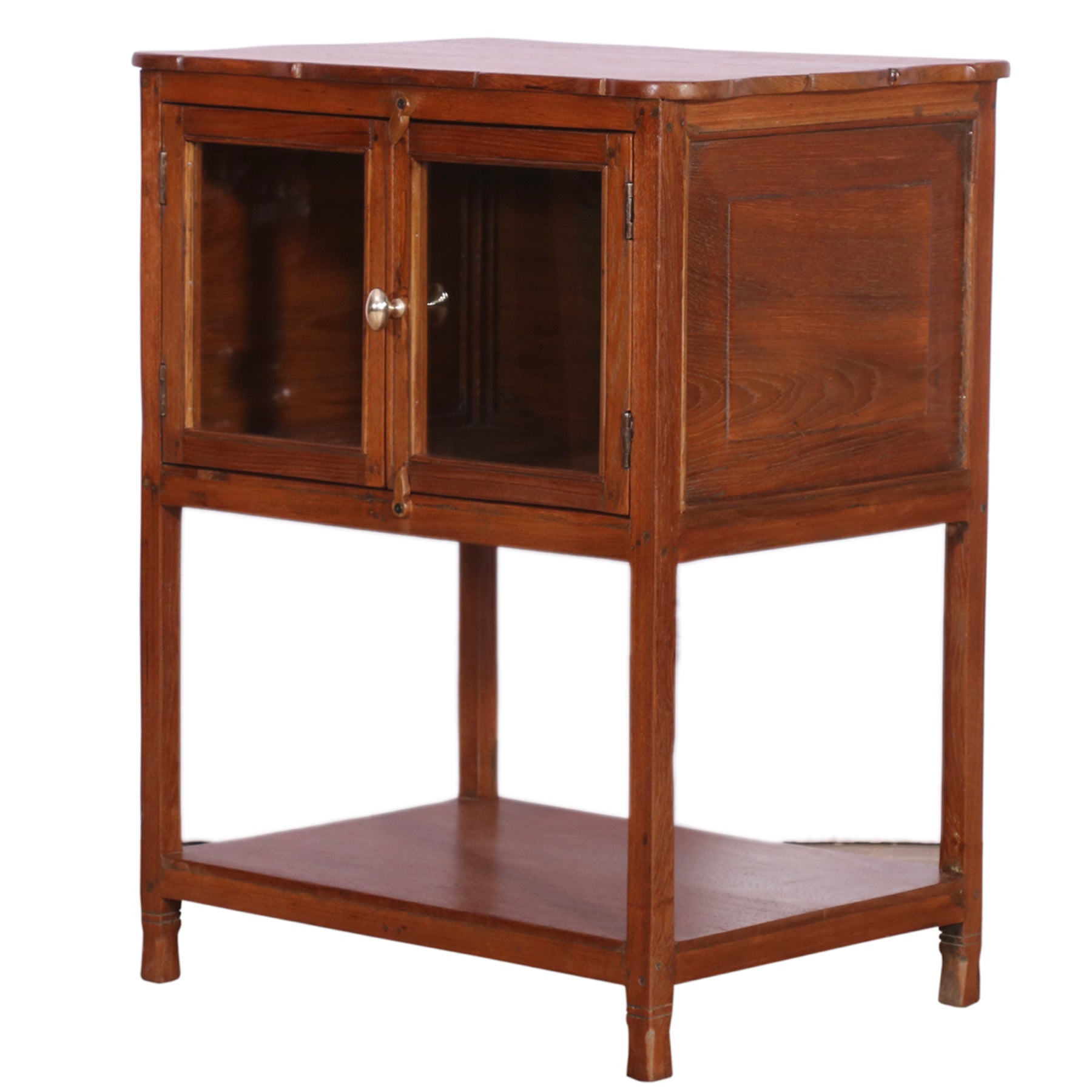 Traditional Teak Wood DoubleDoor Bedside Table