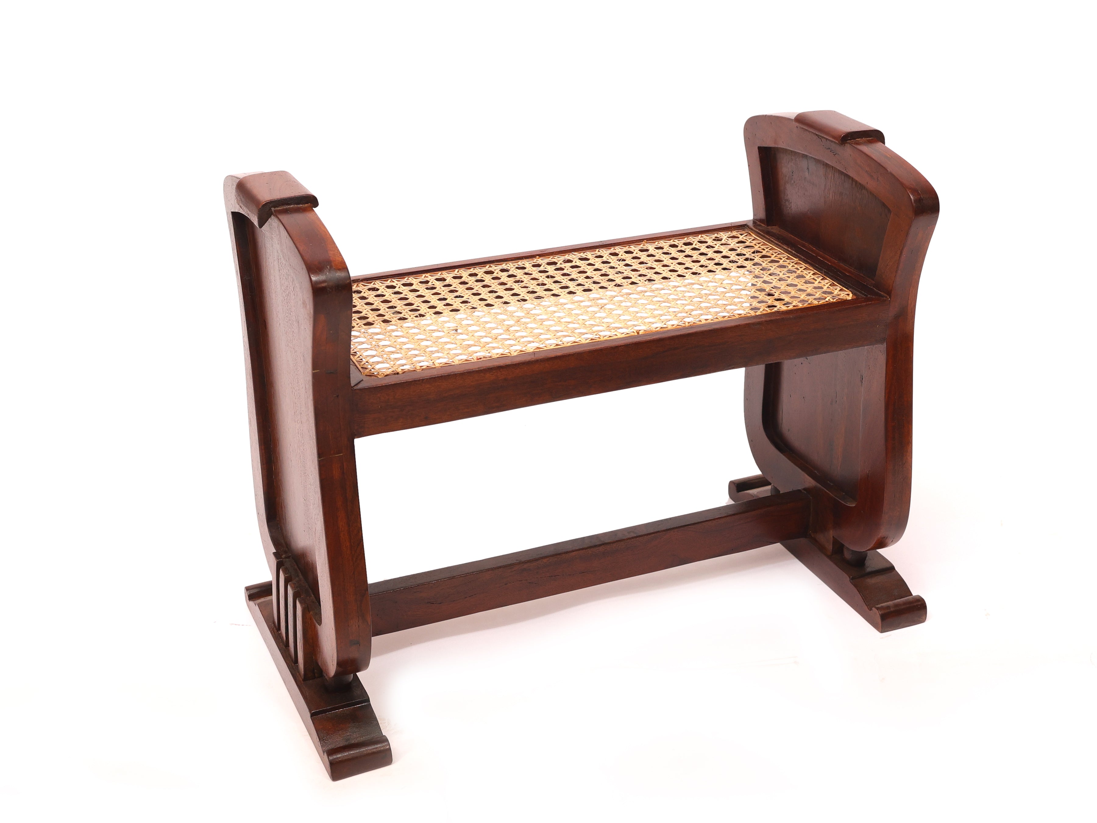 Traditional Seating Height Cane Stool Stool