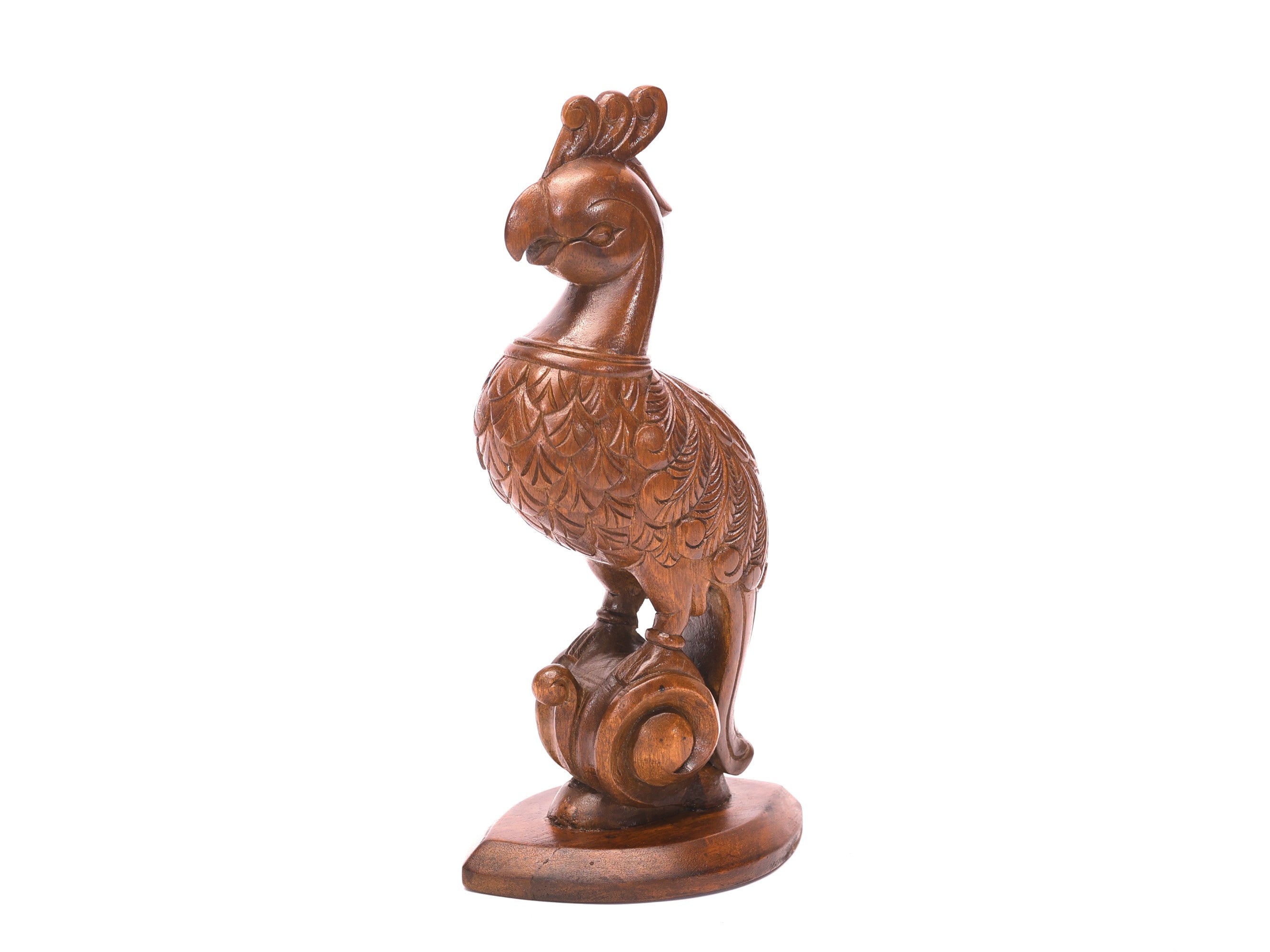 Wooden Beautifully Carved Bird Animal Figurine