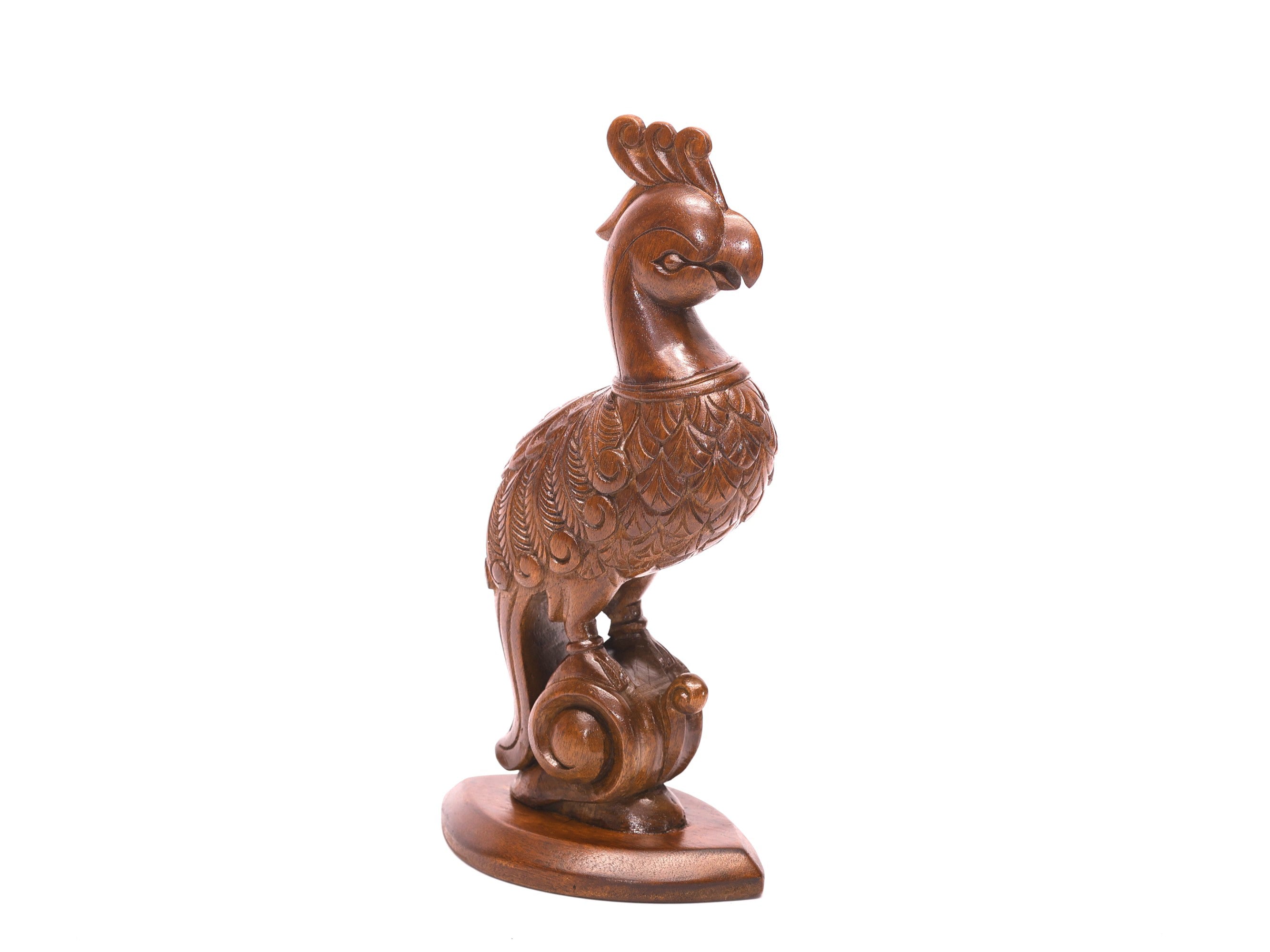 Wooden Beautifully Carved Bird Animal Figurine