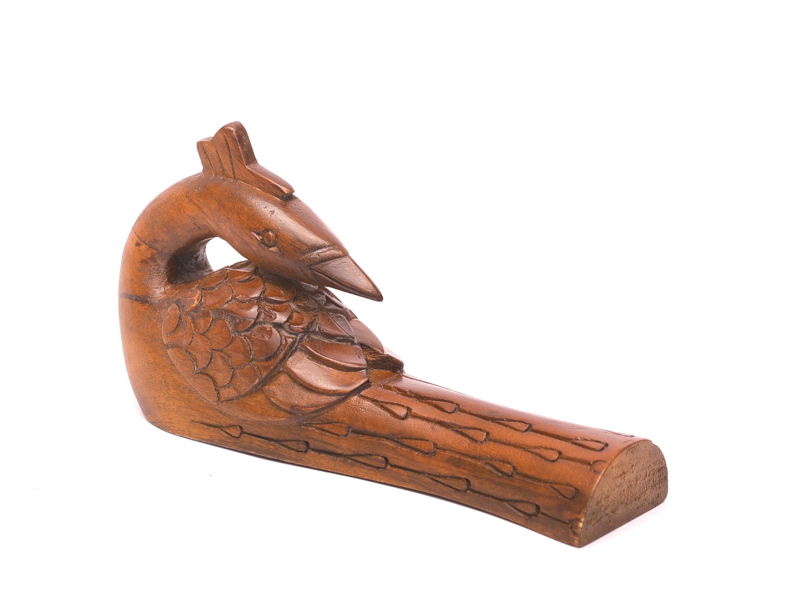 Wooden Sleeping Bird Animal Figurine