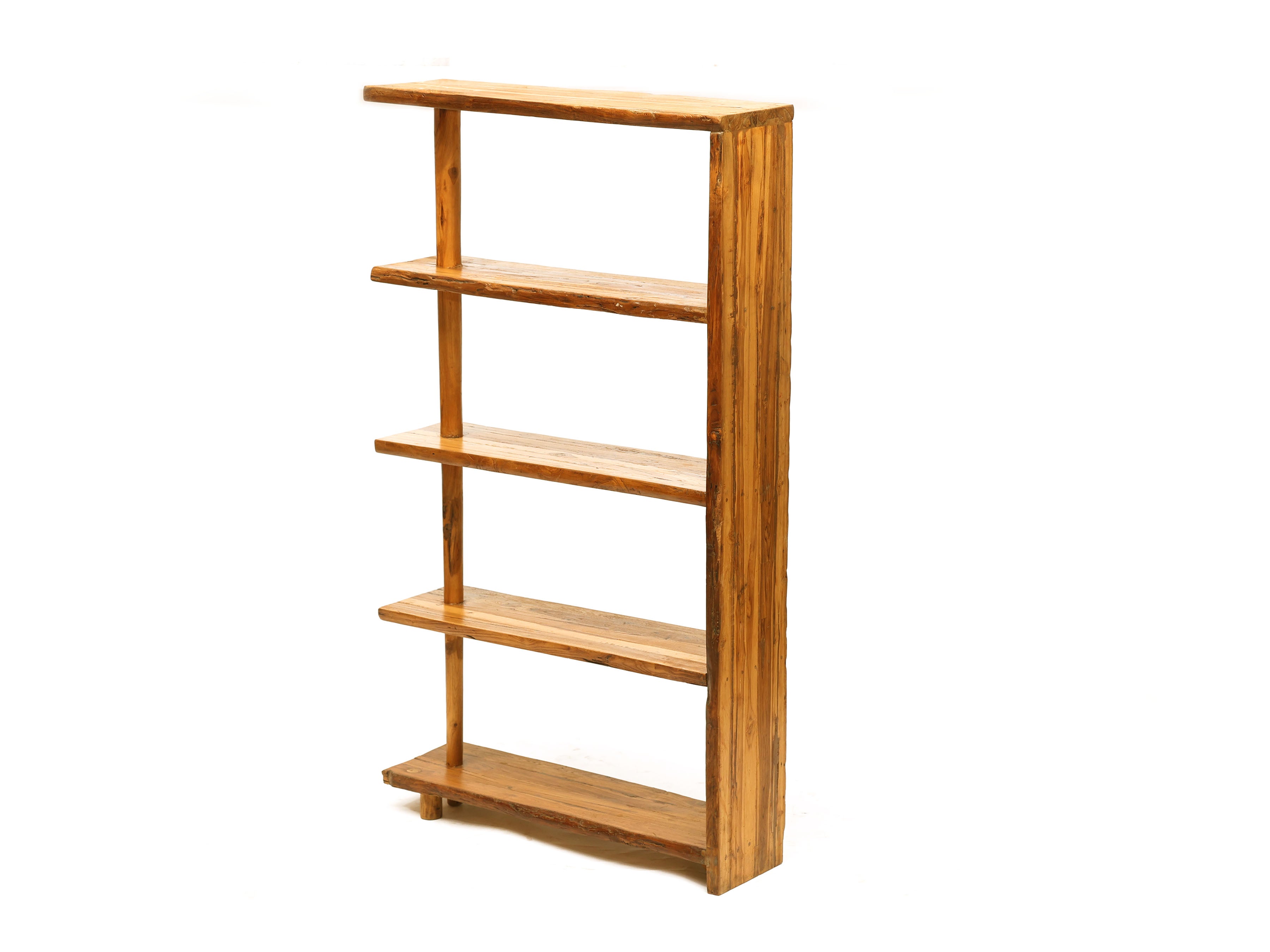 Heritage Finish Teak Wood 4 Shelf Rack Rack