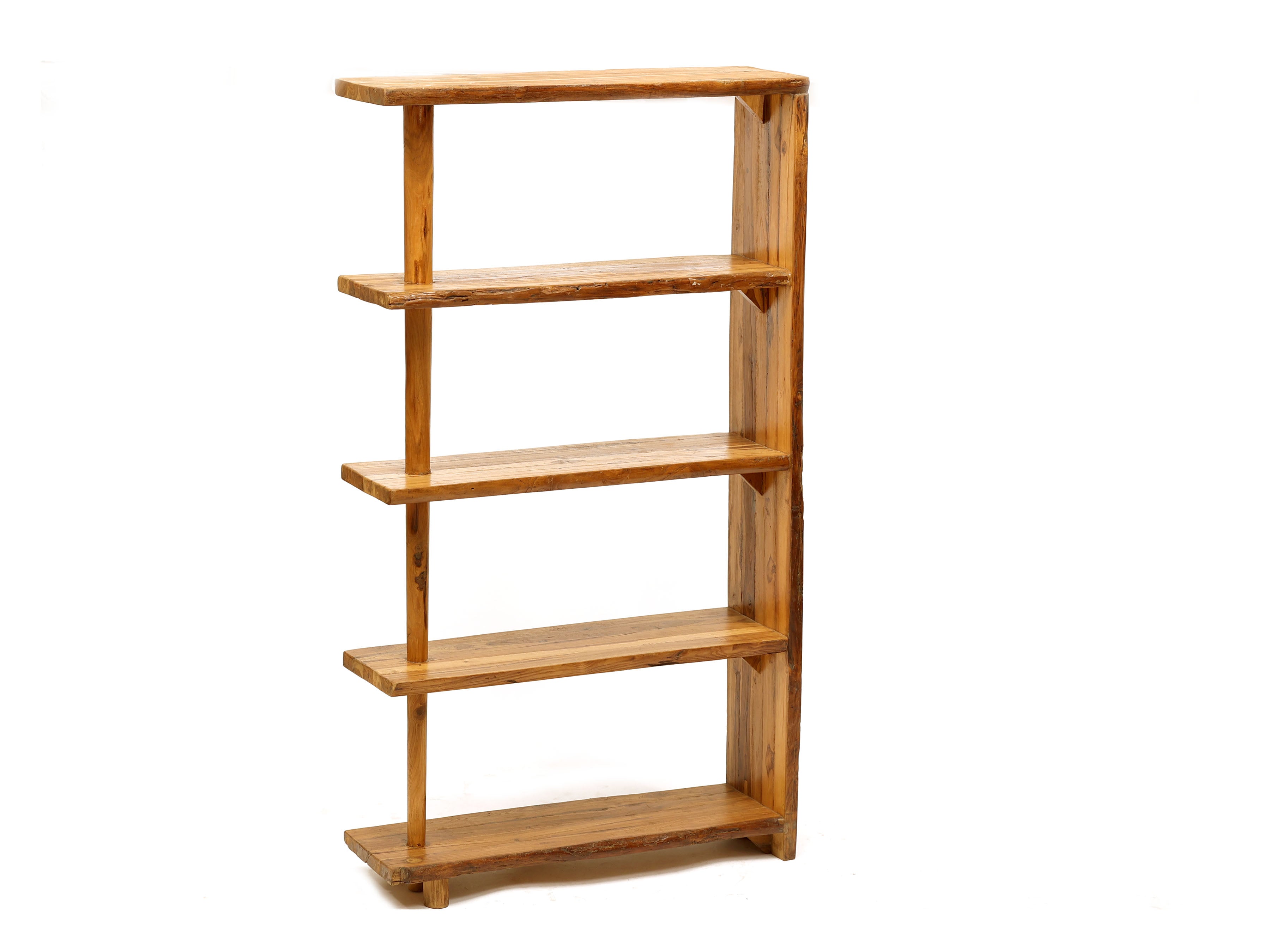 Heritage Finish Teak Wood 4 Shelf Rack Rack